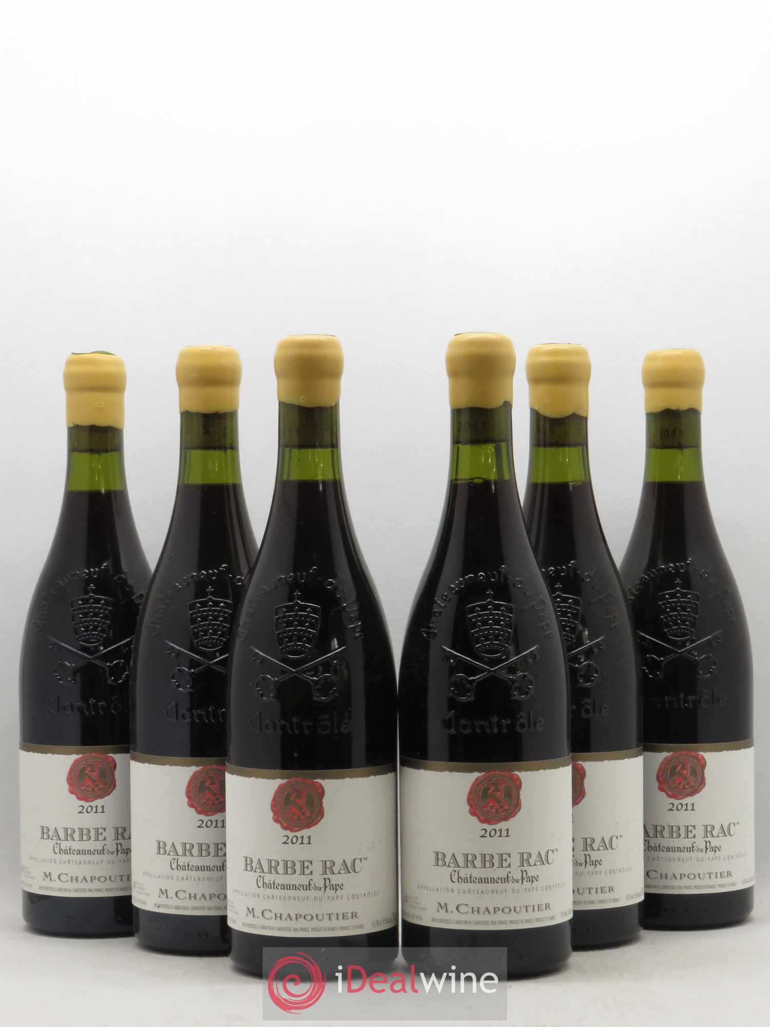 Châteauneuf-du-Pape Barbe Rac Chapoutier 2011 - Posten von 6 Flaschen - 0