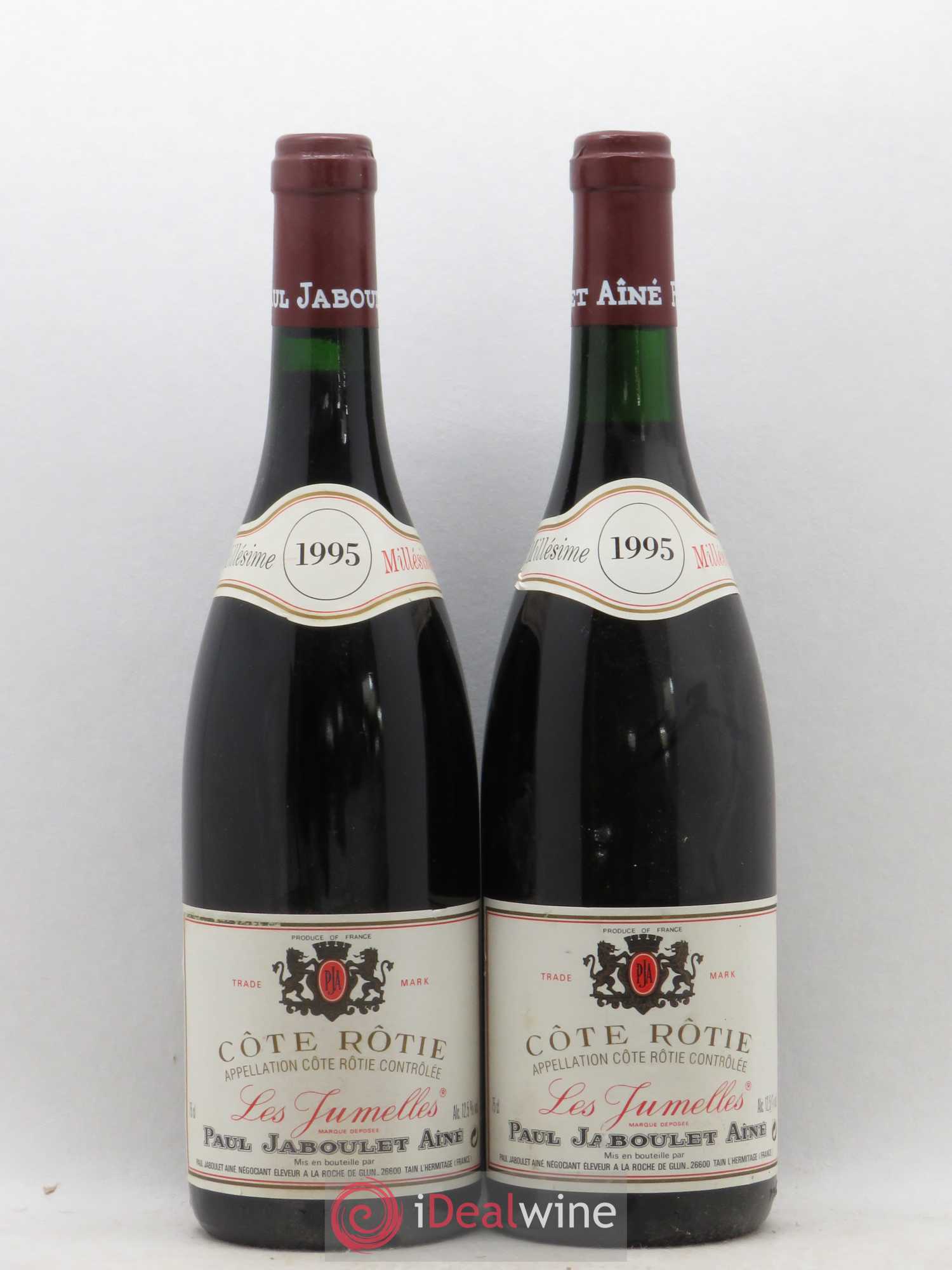Côte-Rôtie Les Jumelles Paul Jaboulet Ainé 1995 - Lot de 2 bouteilles - 0