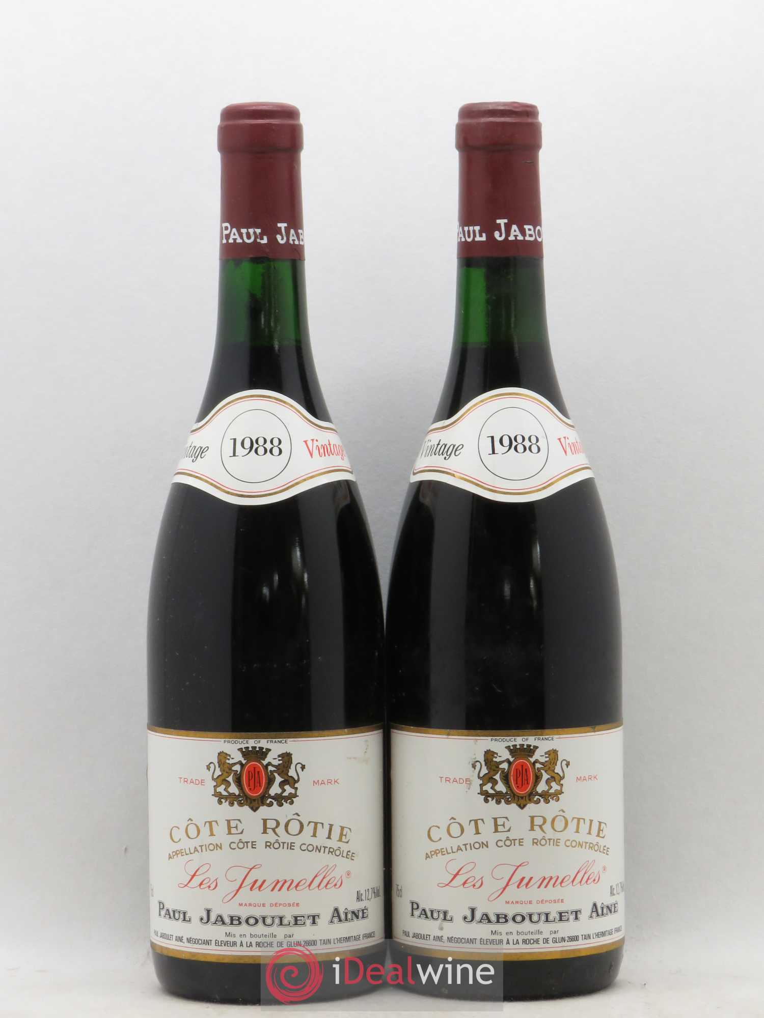 Côte-Rôtie Les Jumelles Paul Jaboulet Ainé 1988 - Lot de 2 bouteilles - 0