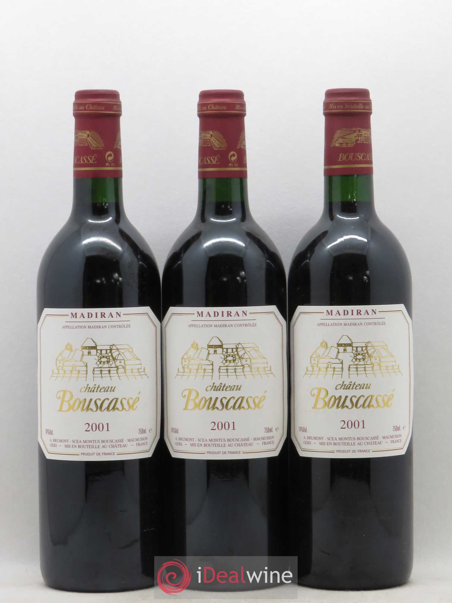 Madiran Château Bouscassé Alain Brumont 2001 - Lot de 6 bouteilles - 1