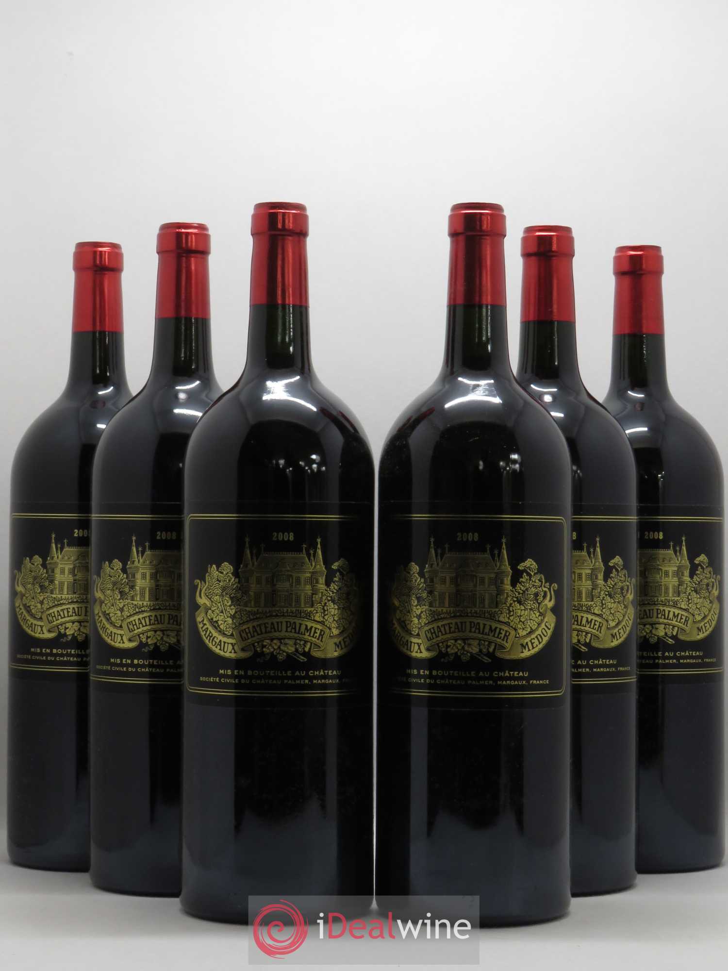 Château Palmer 3ème Grand Cru Classé 2008 - Lot de 6 magnums - 0