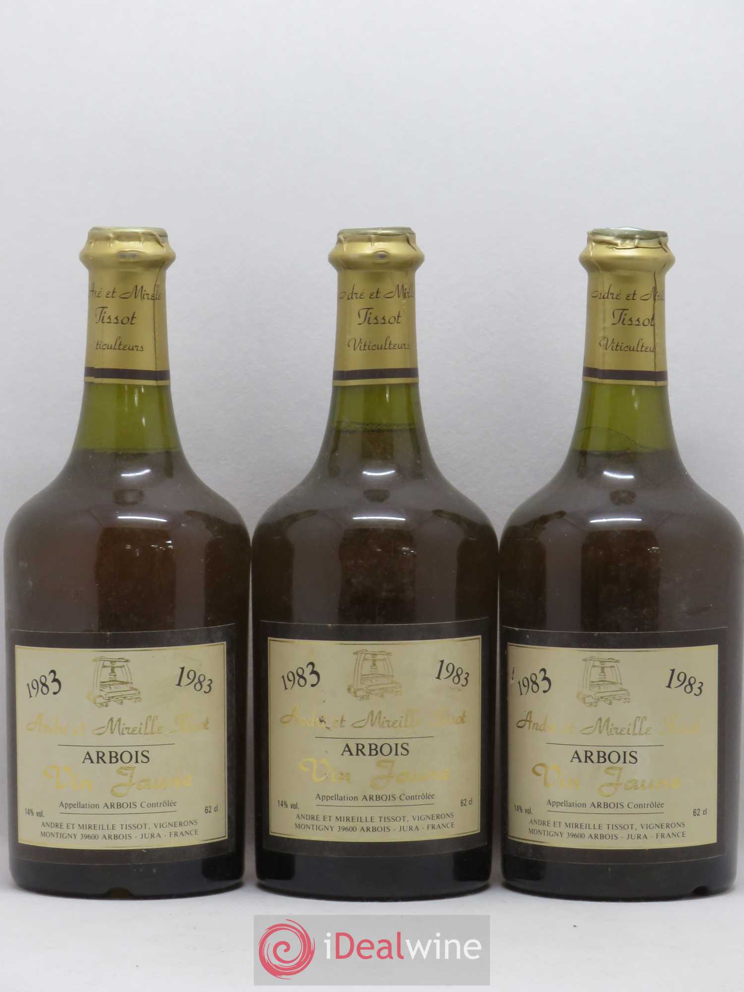 Arbois Vin Jaune Domaine André et Mireille Tissot 1983 - Posten von 3 Flaschen - 0