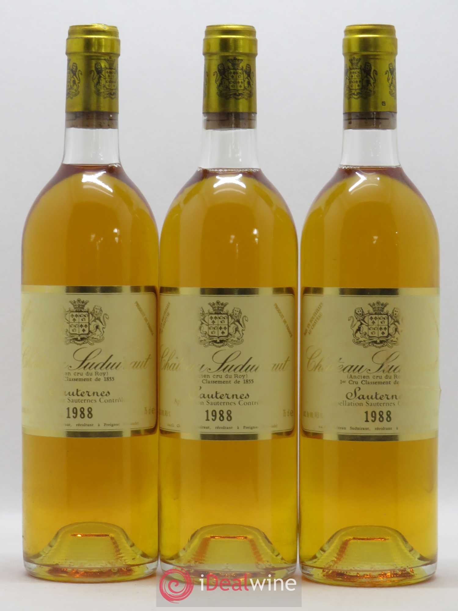 Château Suduiraut 1er Grand Cru Classé 1988 - Lotto di 3 bottiglie - 0