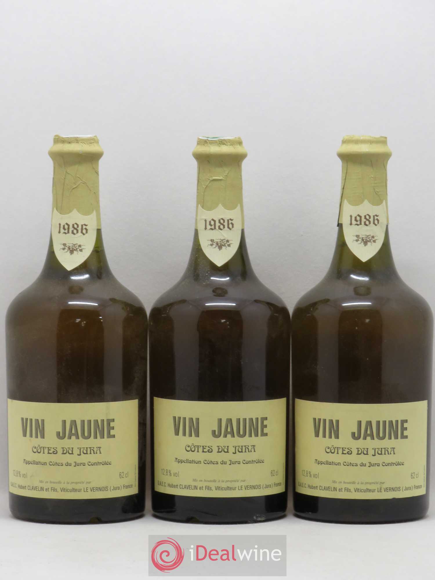 Côtes du Jura Vin Jaune Domaine Hubert Clavelin 1986 - Lot de 3 bouteilles - 0