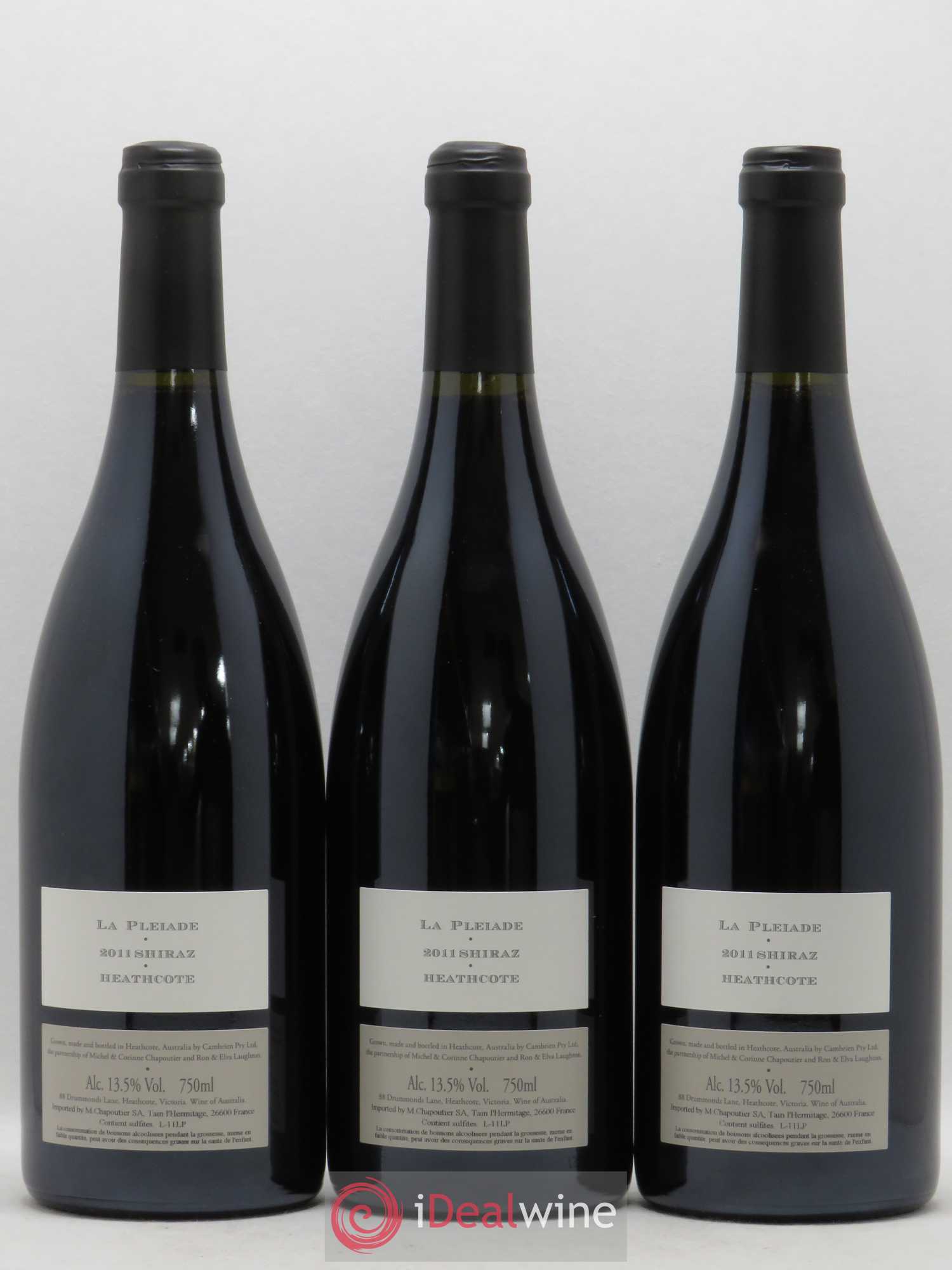 Australie La Pleiade Shiraz Heathcote Chapoutier 2011 - Posten von 3 Flaschen - 1