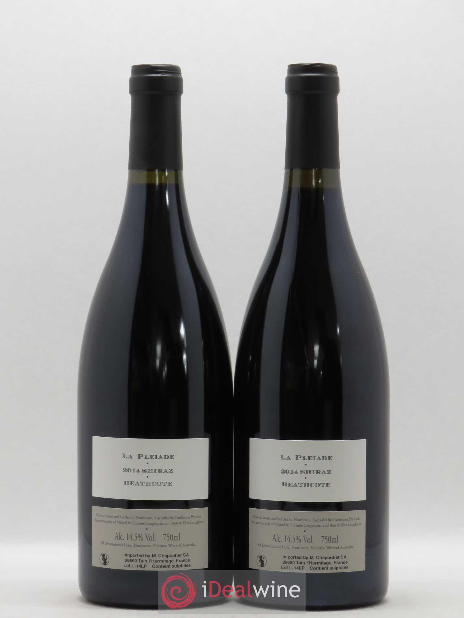 Australie La Pleiade Shiraz Heathcote Chapoutier 2014 - Posten von 2 Flaschen - 1