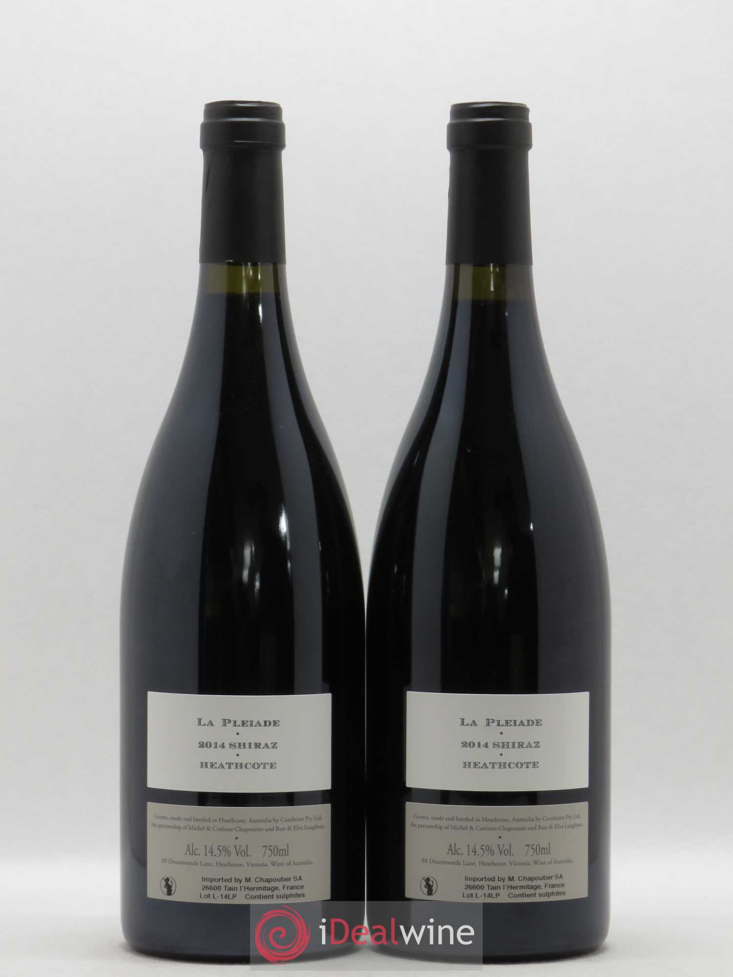 Australie La Pleiade Shiraz Heathcote Chapoutier 2014 - Posten von 2 Flaschen - 1