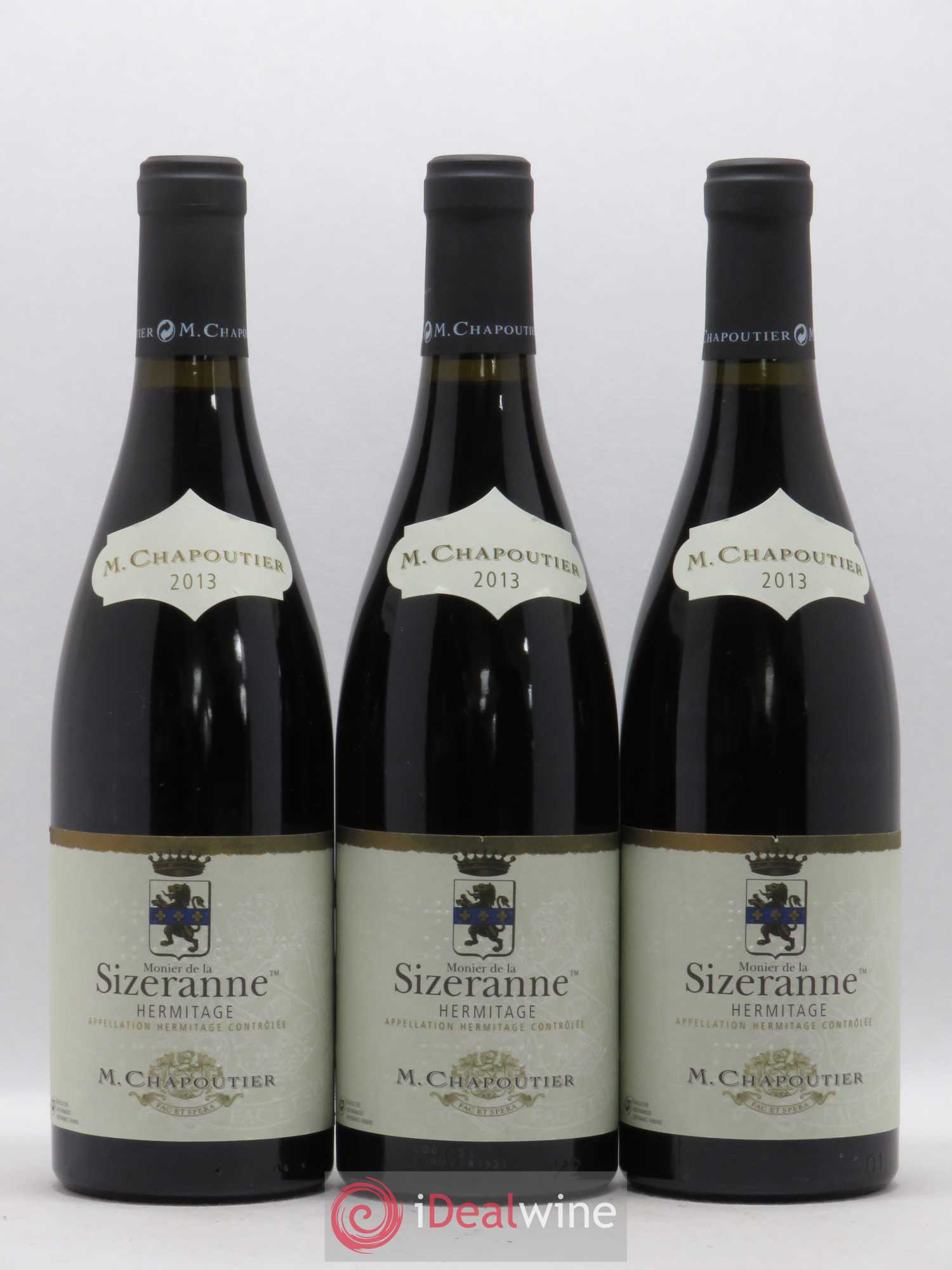 Hermitage Monier de La Sizeranne Chapoutier 2013 - Lot de 3 bouteilles - 0