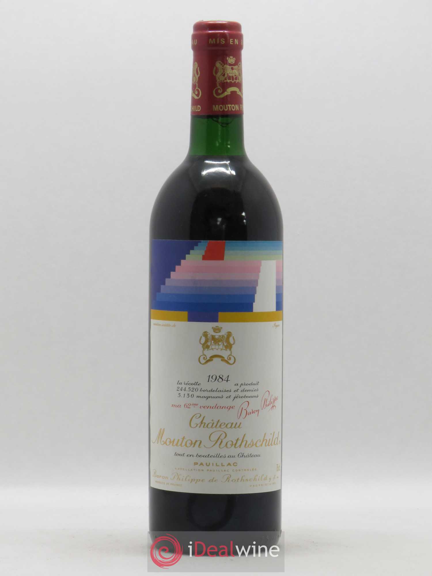 Château Mouton Rothschild 1er Grand Cru Classé 1984 - Lot de 1 bouteille - 0