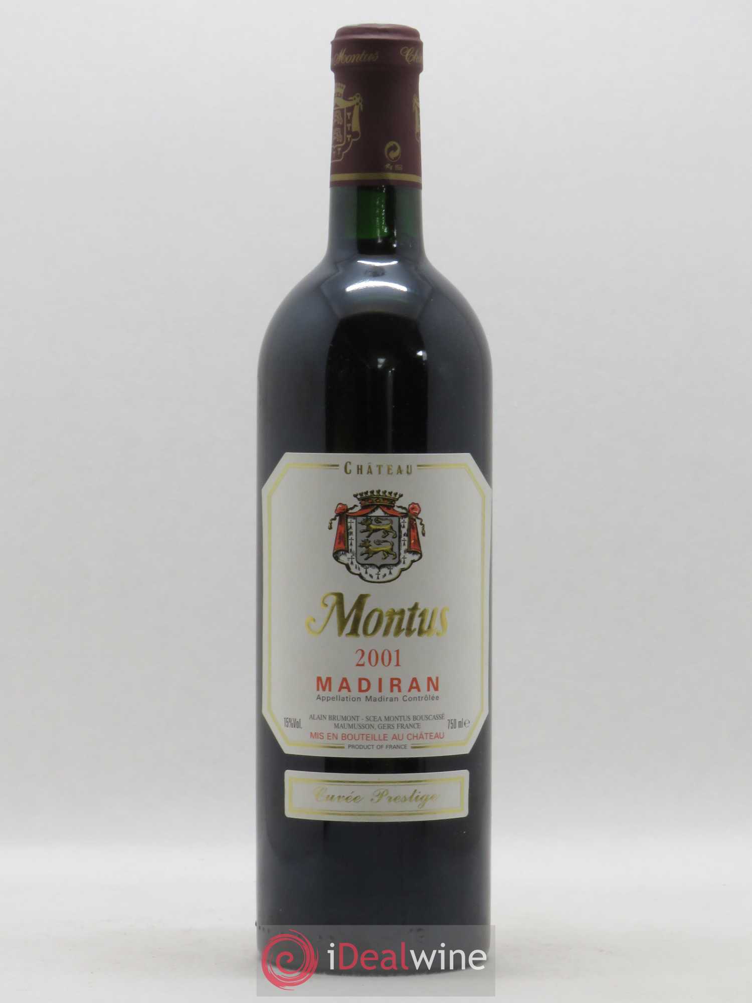 Madiran Château Montus-Prestige Alain Brumont 2001 - Lot de 1 bouteille - 0