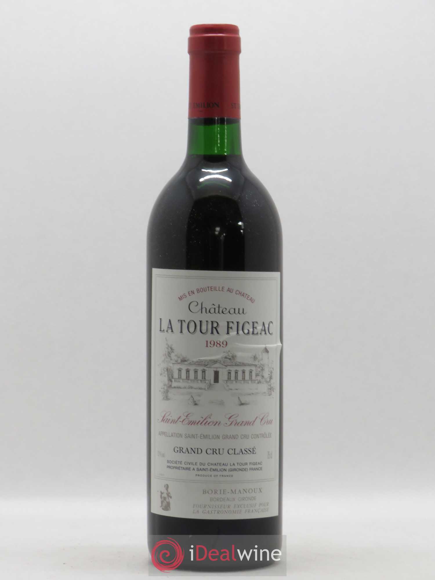Château la Tour Figeac Grand Cru Classé 1989 - Lot de 1 bouteille - 0