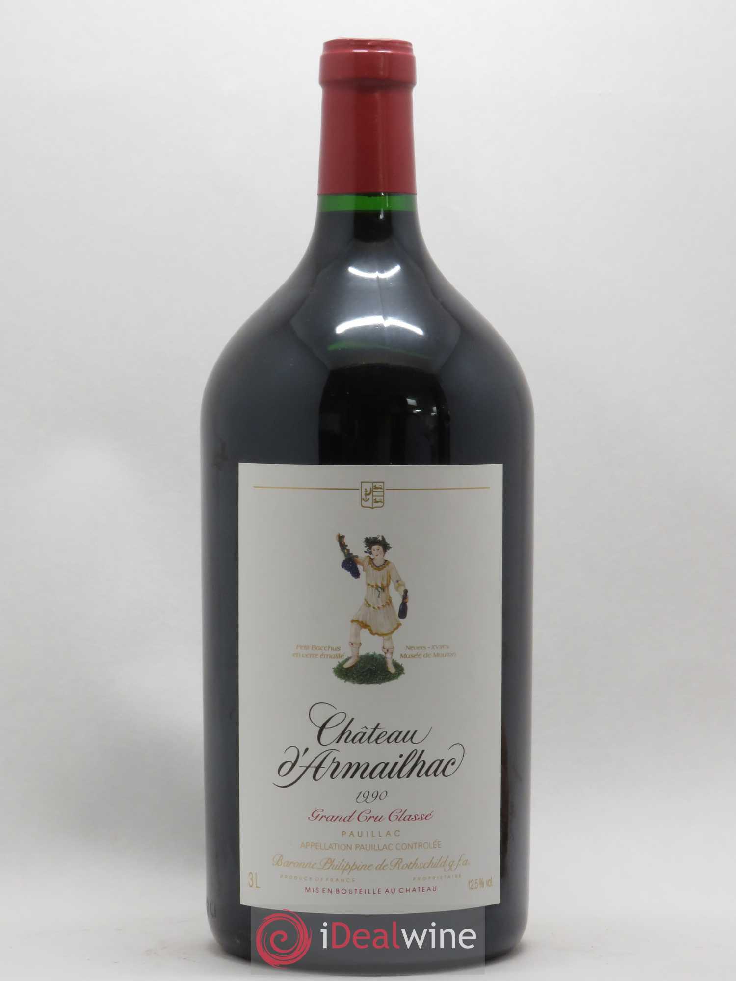 Château d' Armailhac - Mouton Baron(ne) Philippe 5ème Grand Cru Classé 1990 - Lot de 1 double magnum - 0