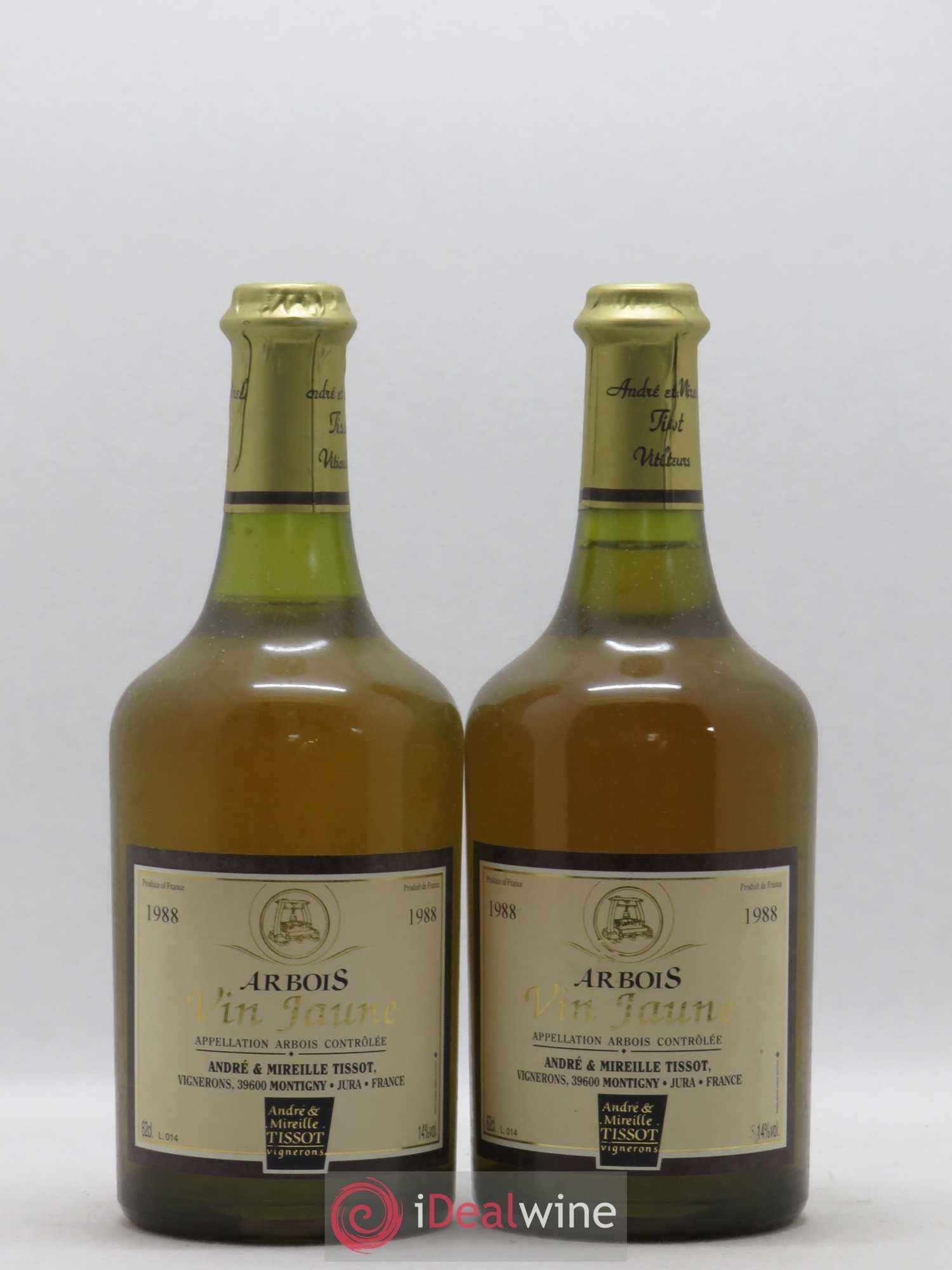 Arbois Vin Jaune Domaine andré & mireille Tissot 1988 - Posten von 2 Flaschen - 0