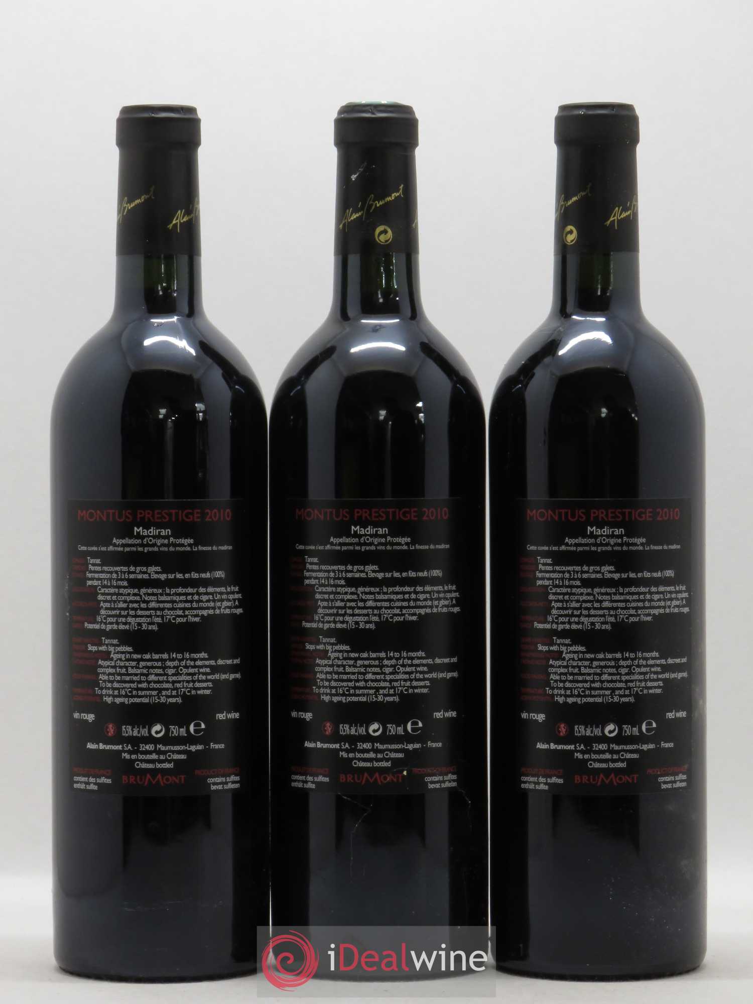 Madiran Château Montus-Prestige Alain Brumont 2010 - Lot of 12 bottles - 2