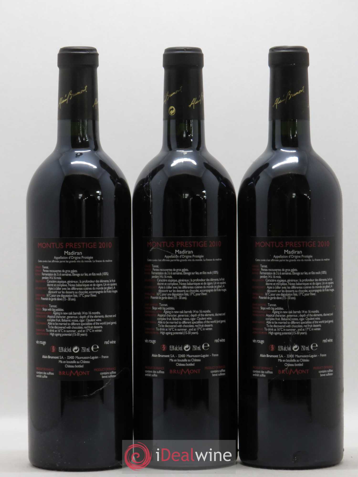 Madiran Château Montus-Prestige Alain Brumont 2010 - Lot of 12 bottles - 8