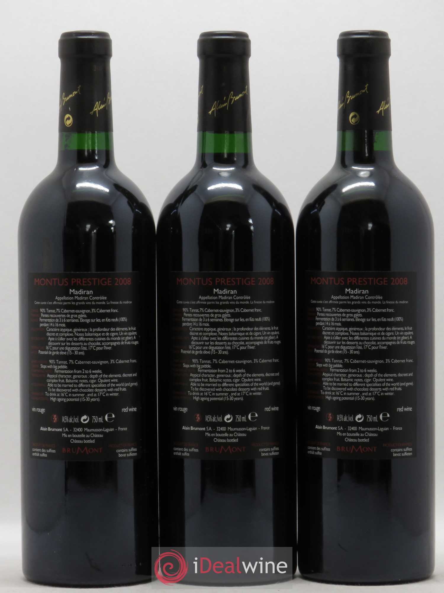 Madiran Château Montus-Prestige Alain Brumont 2008 - Lot de 12 bouteilles - 4