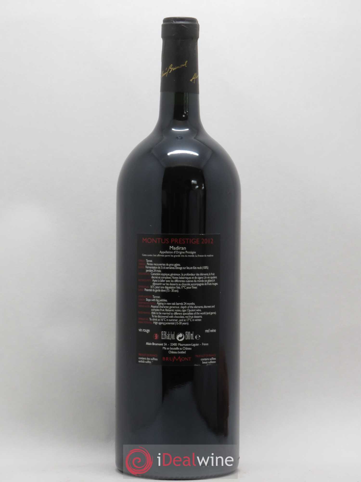 Madiran Château Montus-Prestige Alain Brumont 2012 - Lot de 1 magnum - 1