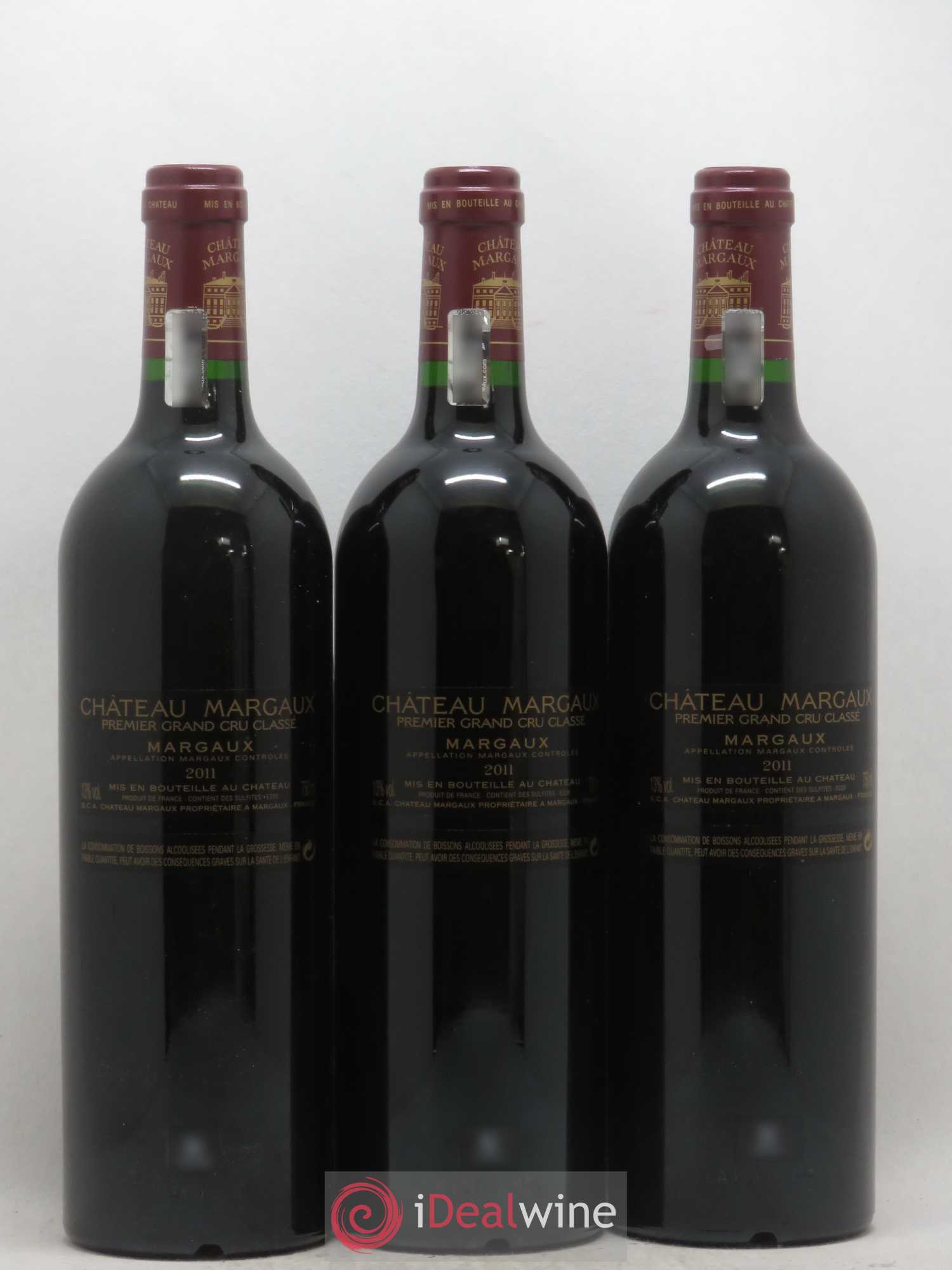 Château Margaux 1er Grand Cru Classé 2011 - Lot de 3 bouteilles - 1