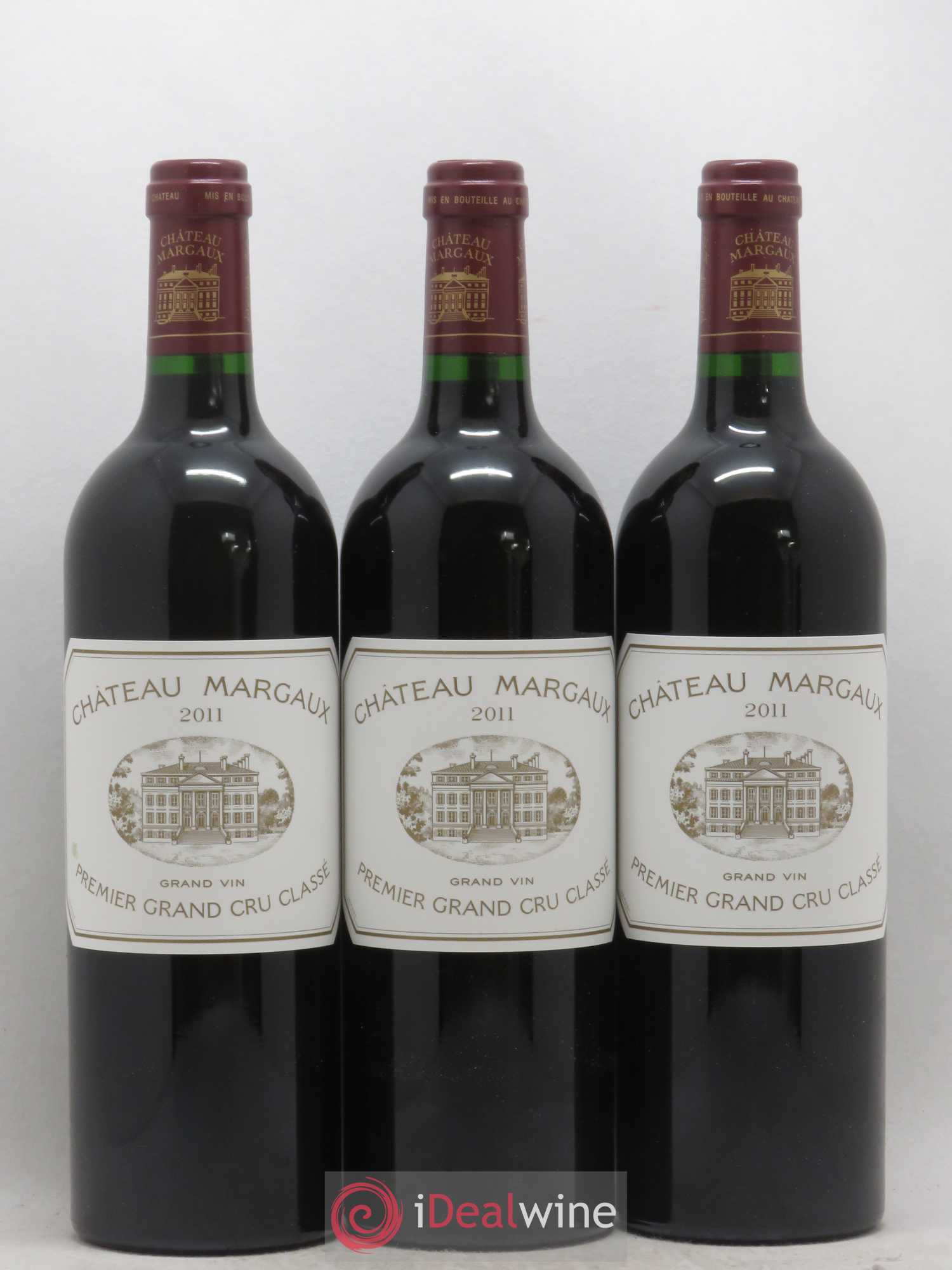 Château Margaux 1er Grand Cru Classé 2011 - Lot de 3 bouteilles - 0