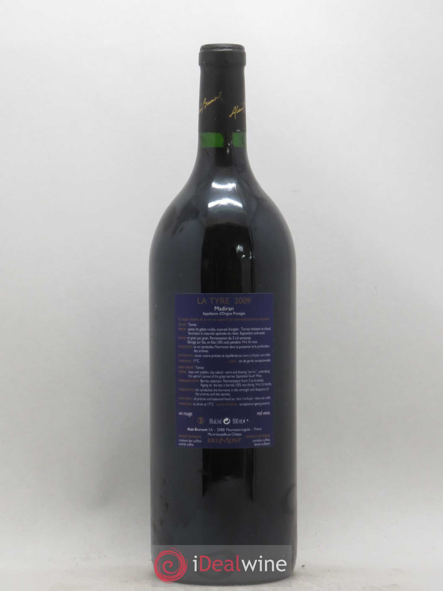 Madiran Château Montus-La Tyre Alain Brumont 2009 - Lot de 1 magnum - 1