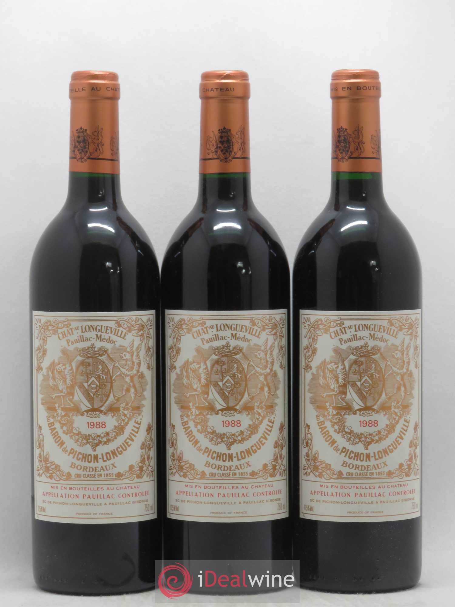 Pichon Longueville Baron 2ème Grand Cru Classé 1988 - Lot de 12 bouteilles - 1