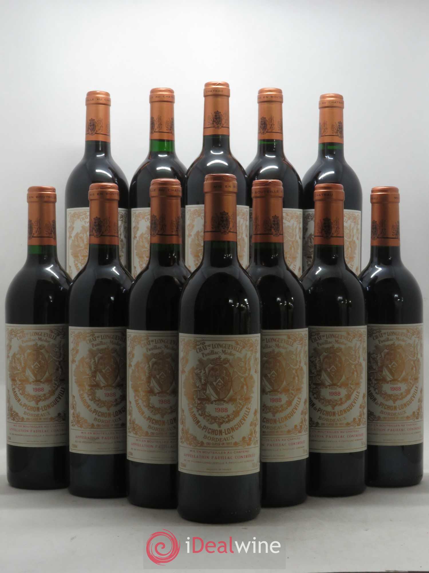 Pichon Longueville Baron 2ème Grand Cru Classé 1988 - Lot de 12 bouteilles - 0