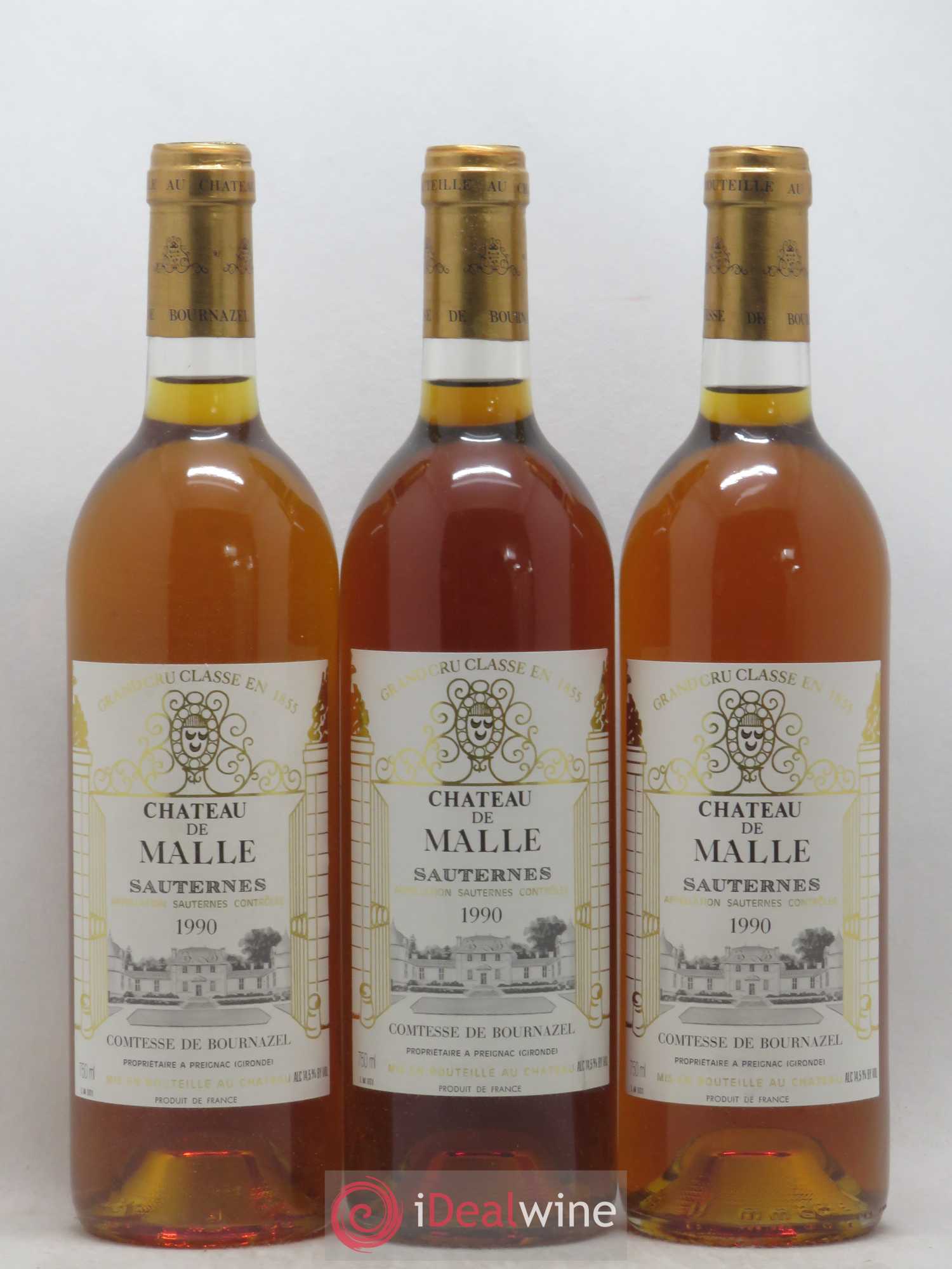Château de Malle 2ème Grand Cru Classé 1990 - Lotto di 12 bottiglie - 1