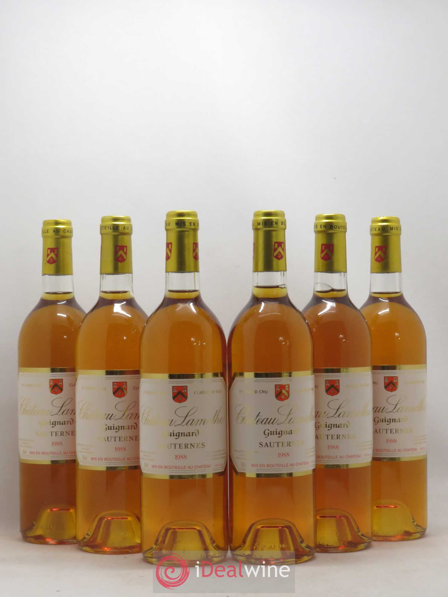 Château Lamothe Guignard 2ème Grand Cru Classé 1988 - Lotto di 6 bottiglie - 0