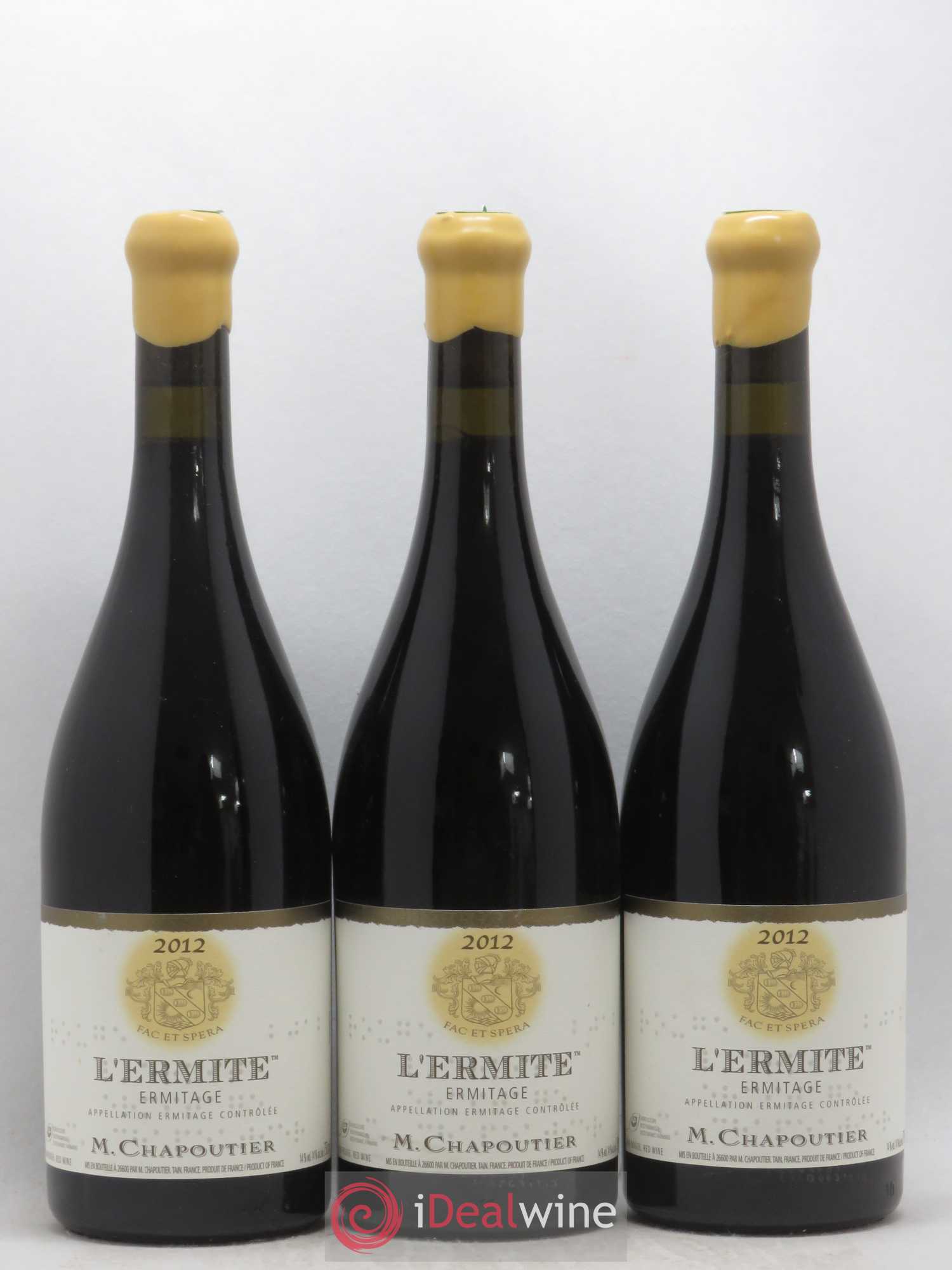 Hermitage Ermitage l'Ermite Chapoutier 2012 - Lot de 3 bouteilles - 0