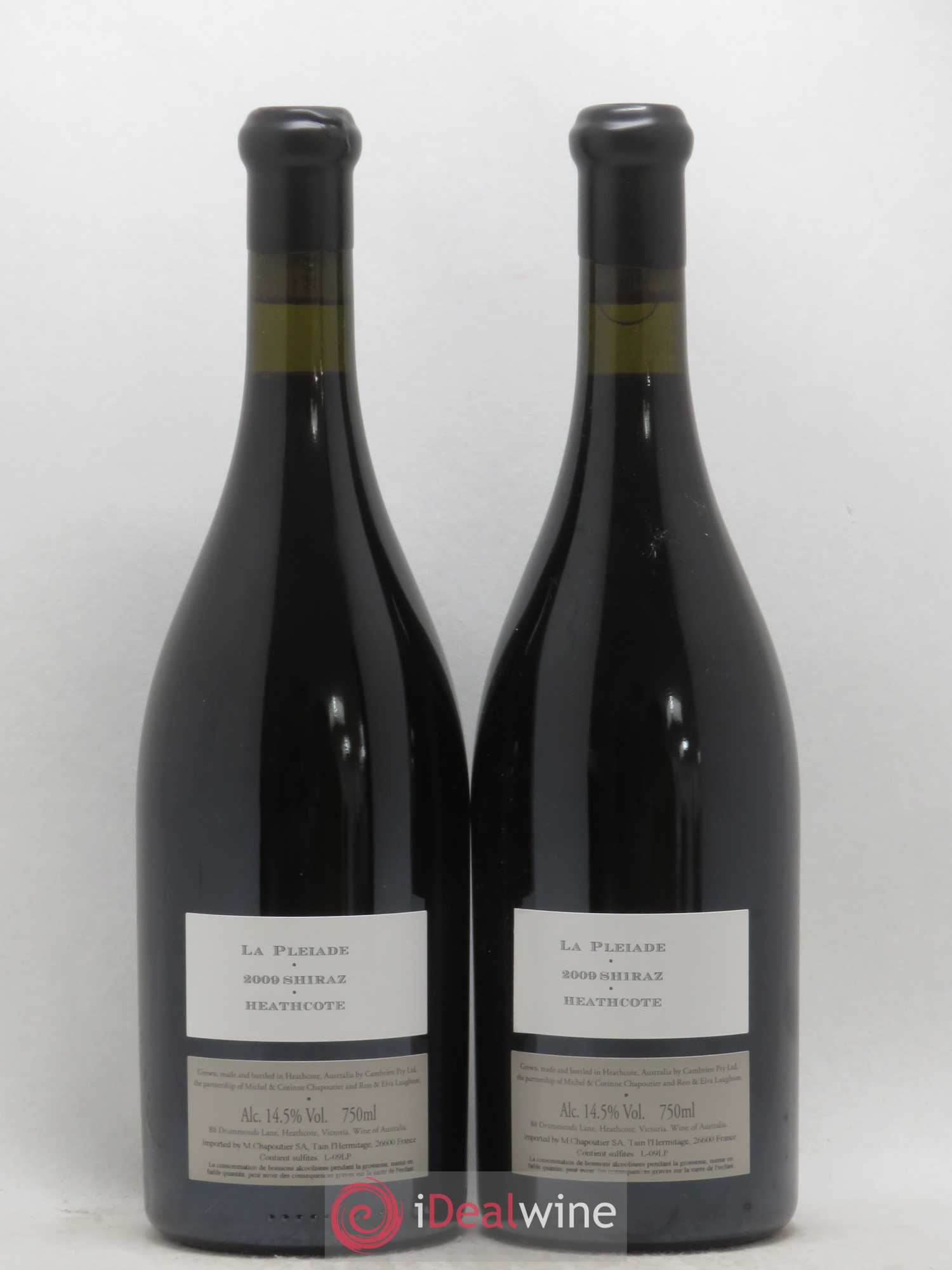 Australie Cambrien La Pleiade Chapoutier 2009 - Lot de 2 bouteilles - 1