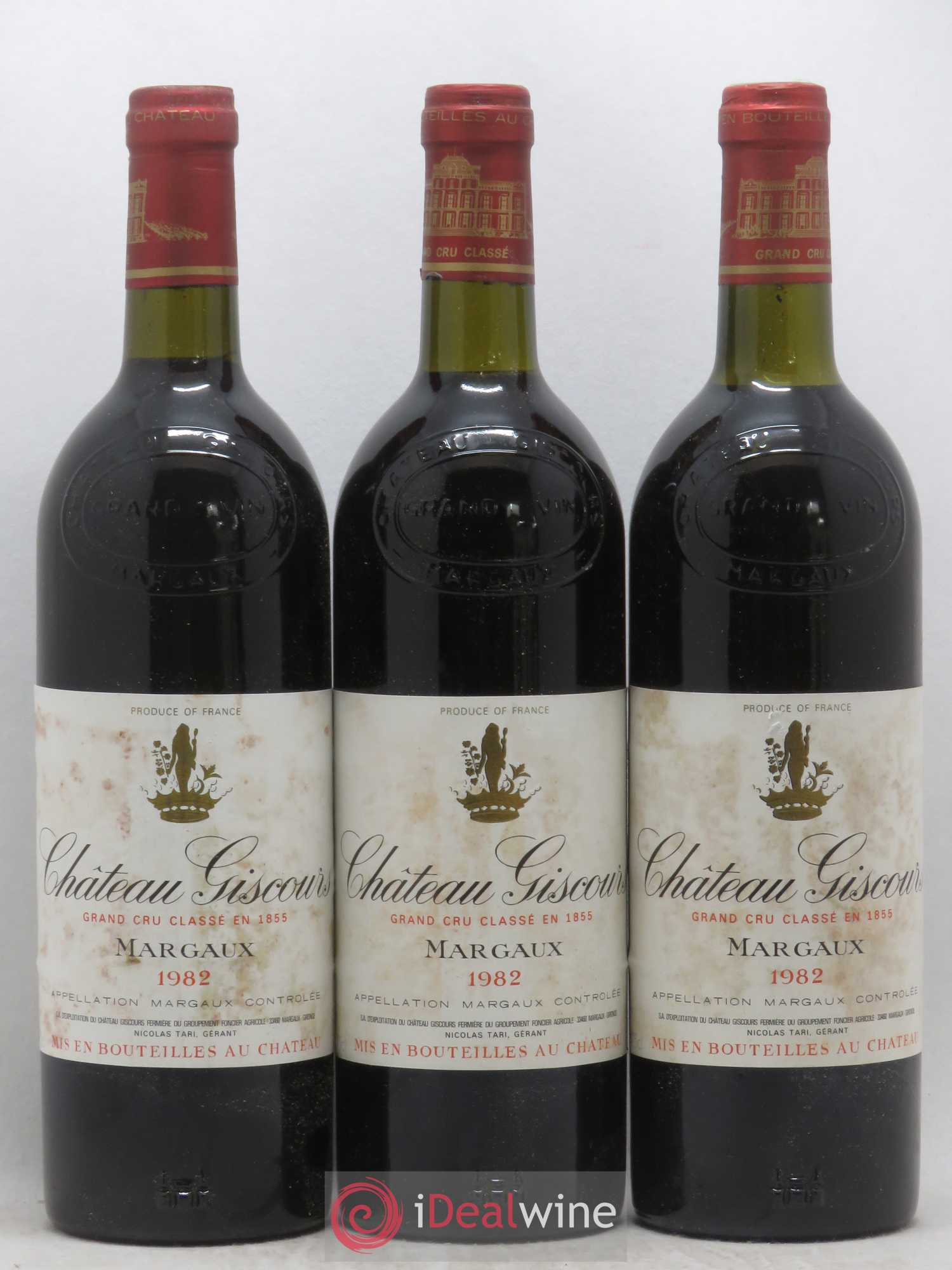 Château Giscours 3ème Grand Cru Classé 1982 - Lot de 3 bouteilles - 0