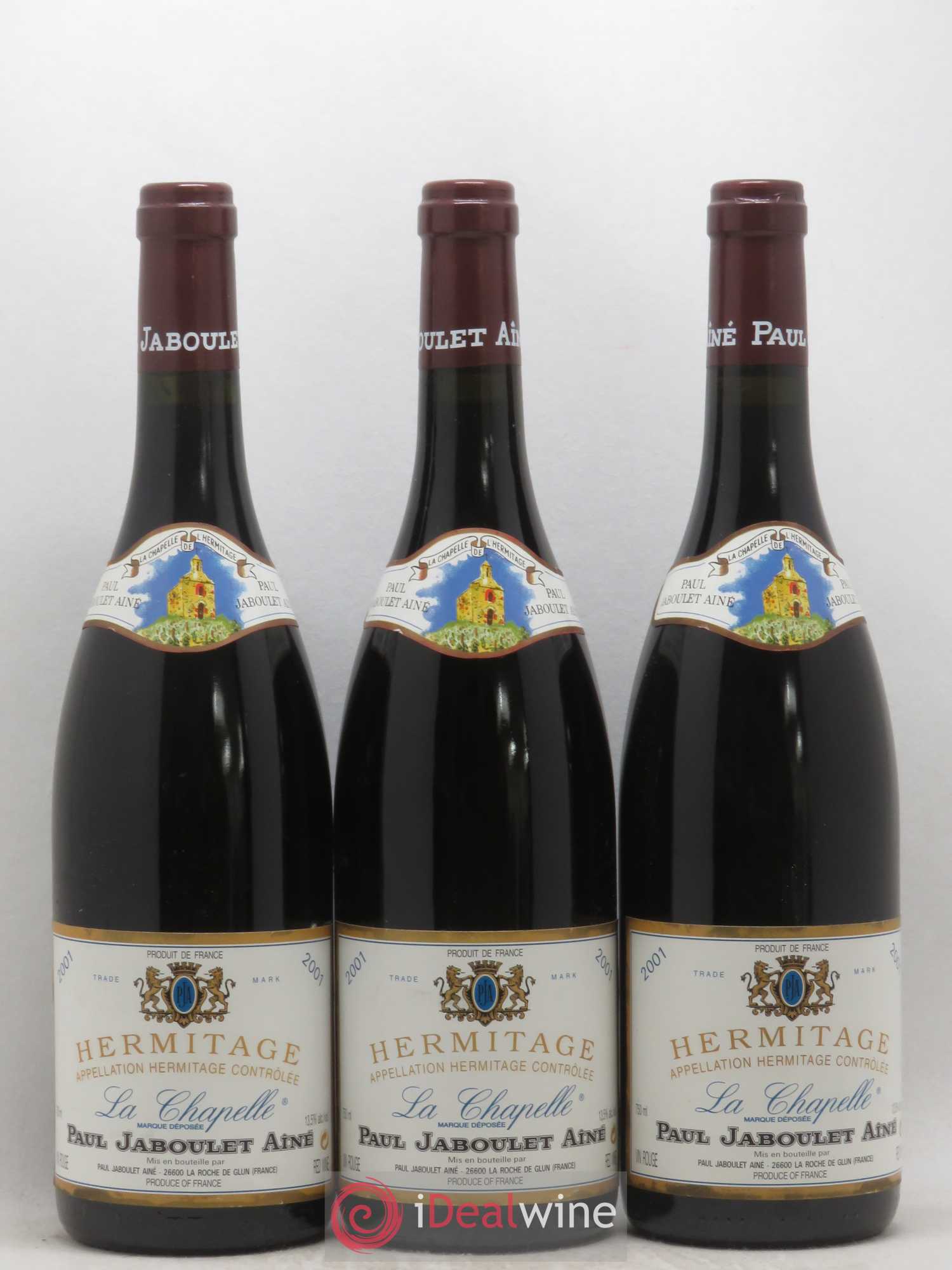 Hermitage La Chapelle Paul Jaboulet Ainé 2001 - Lot de 3 bouteilles - 0