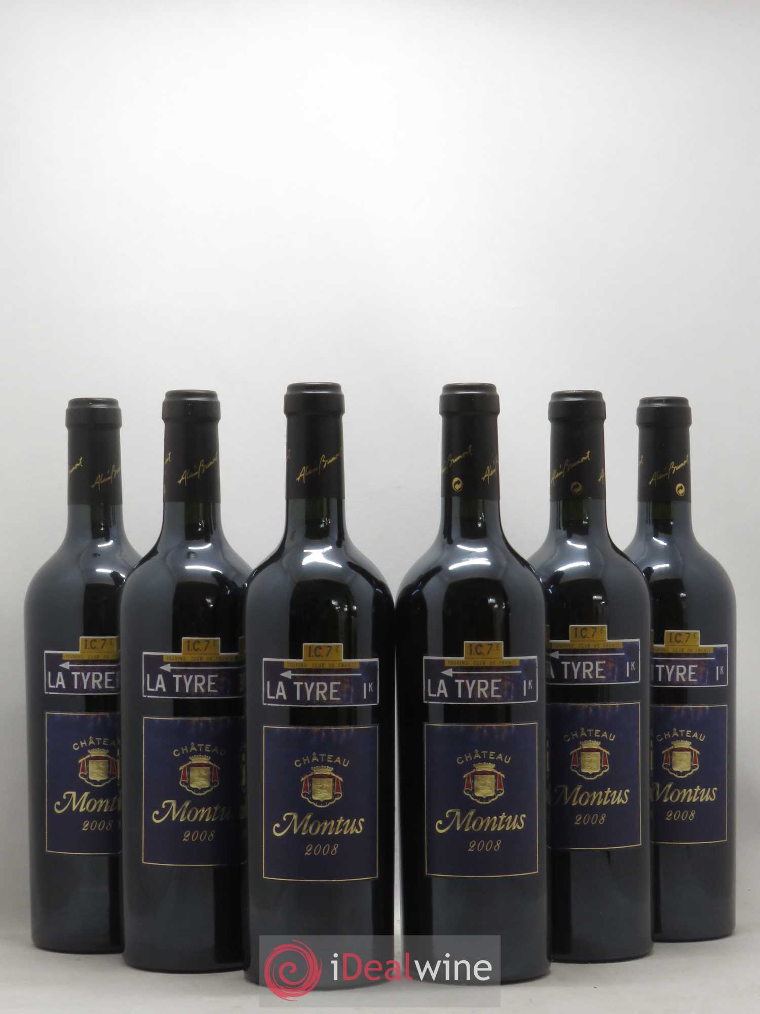 Madiran Château Montus-La Tyre Alain Brumont 2008 - Lot de 6 bouteilles - 0