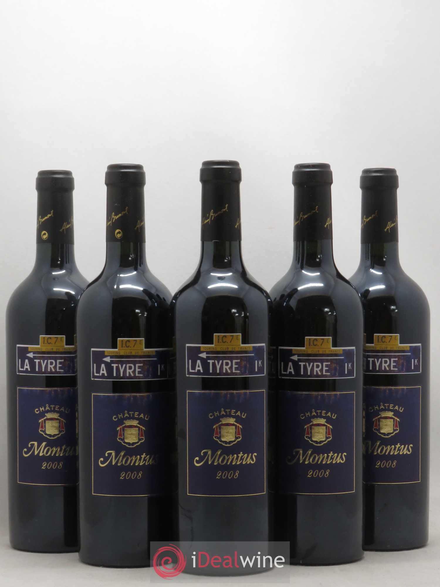 Madiran Château Montus-La Tyre Alain Brumont 2008 - Lot de 5 bouteilles - 0
