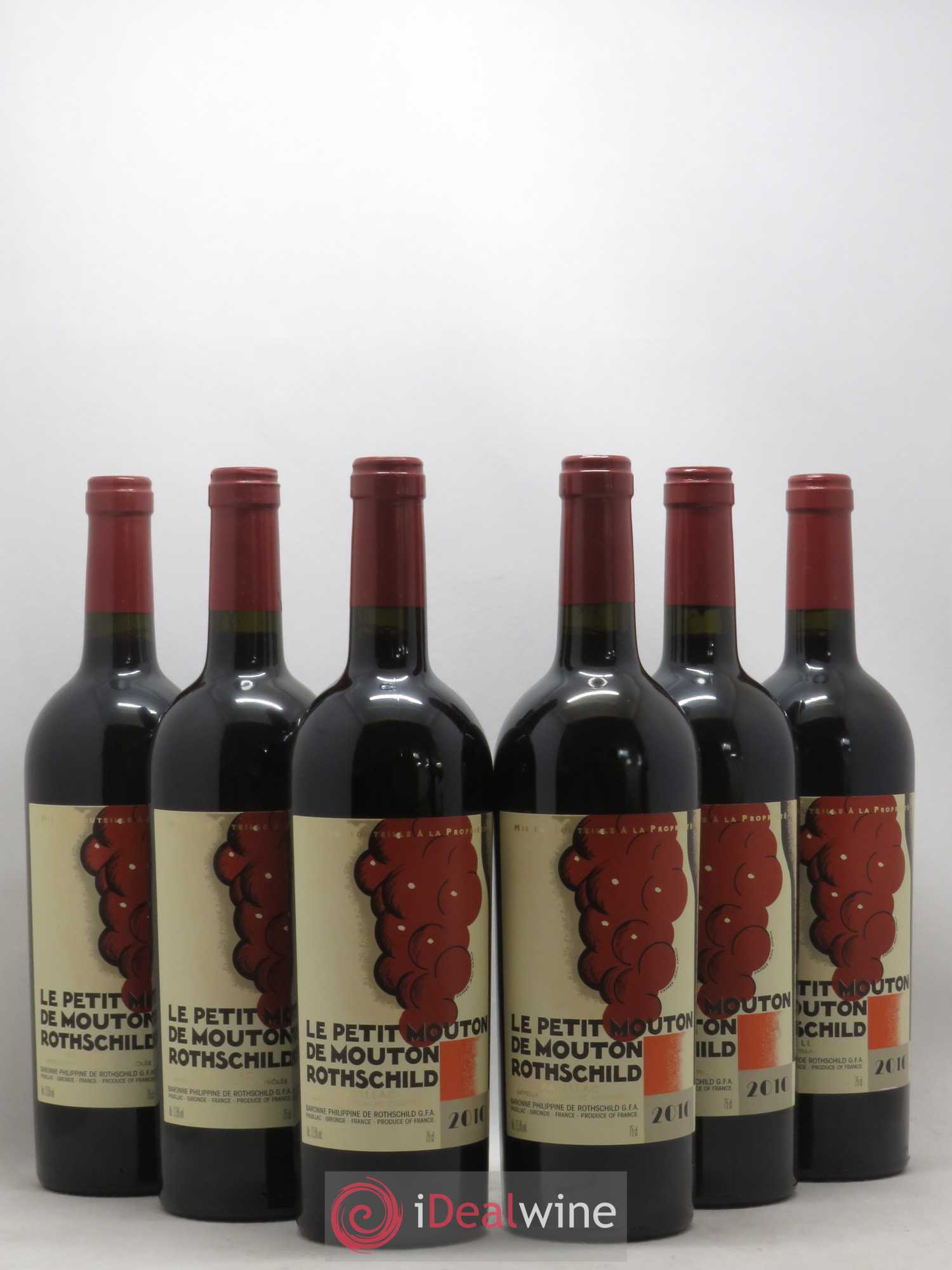 Petit Mouton Second Vin 2010 - Lot de 6 bouteilles - 0