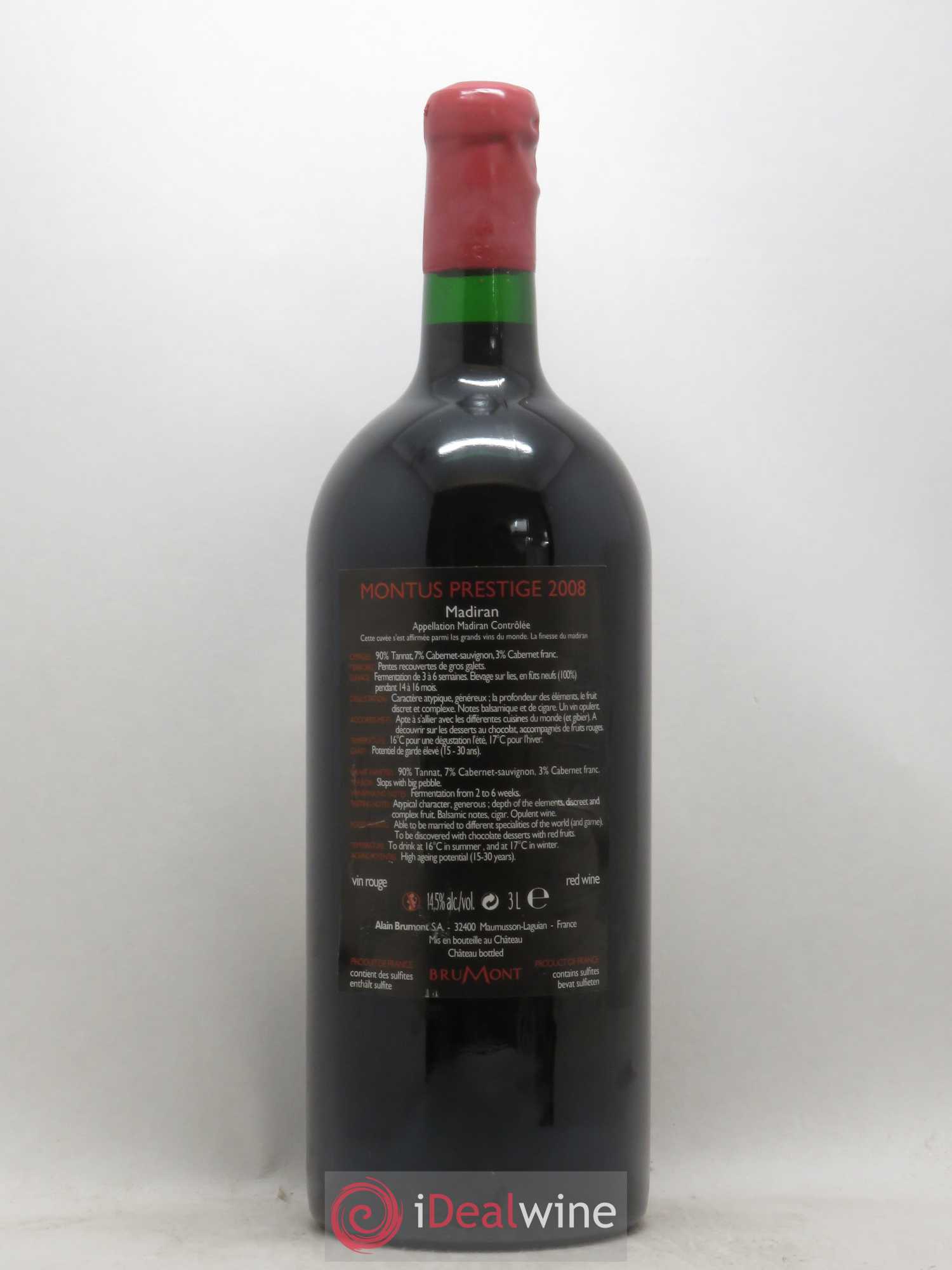 Madiran Château Montus-Prestige Alain Brumont 2008 - Lotto di 1 jéroboam - 1