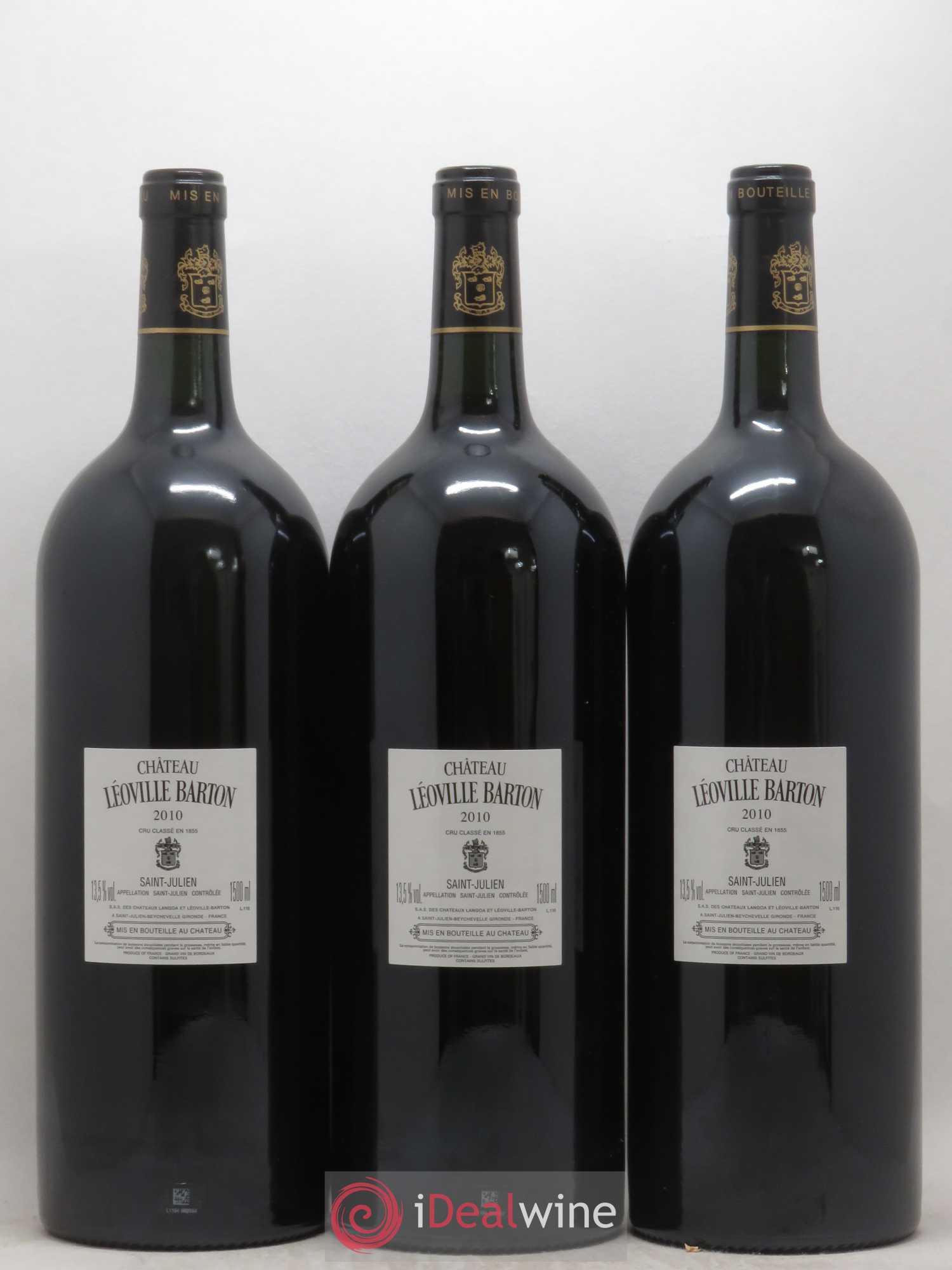 Château Léoville Barton 2ème Grand Cru Classé 2010 - Lot de 3 magnums - 1