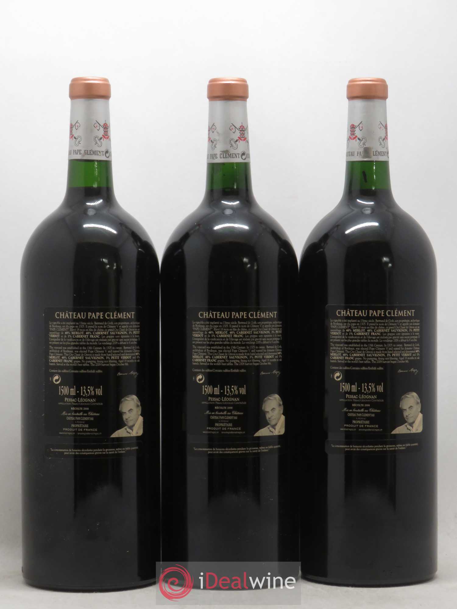 Château Pape Clément Cru Classé de Graves 2008 - Lot de 6 magnums - 4