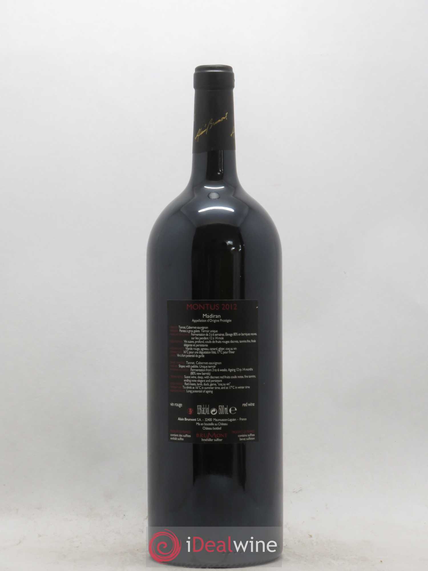Madiran Château Montus Alain Brumont 2012 - Lot de 1 magnum - 1