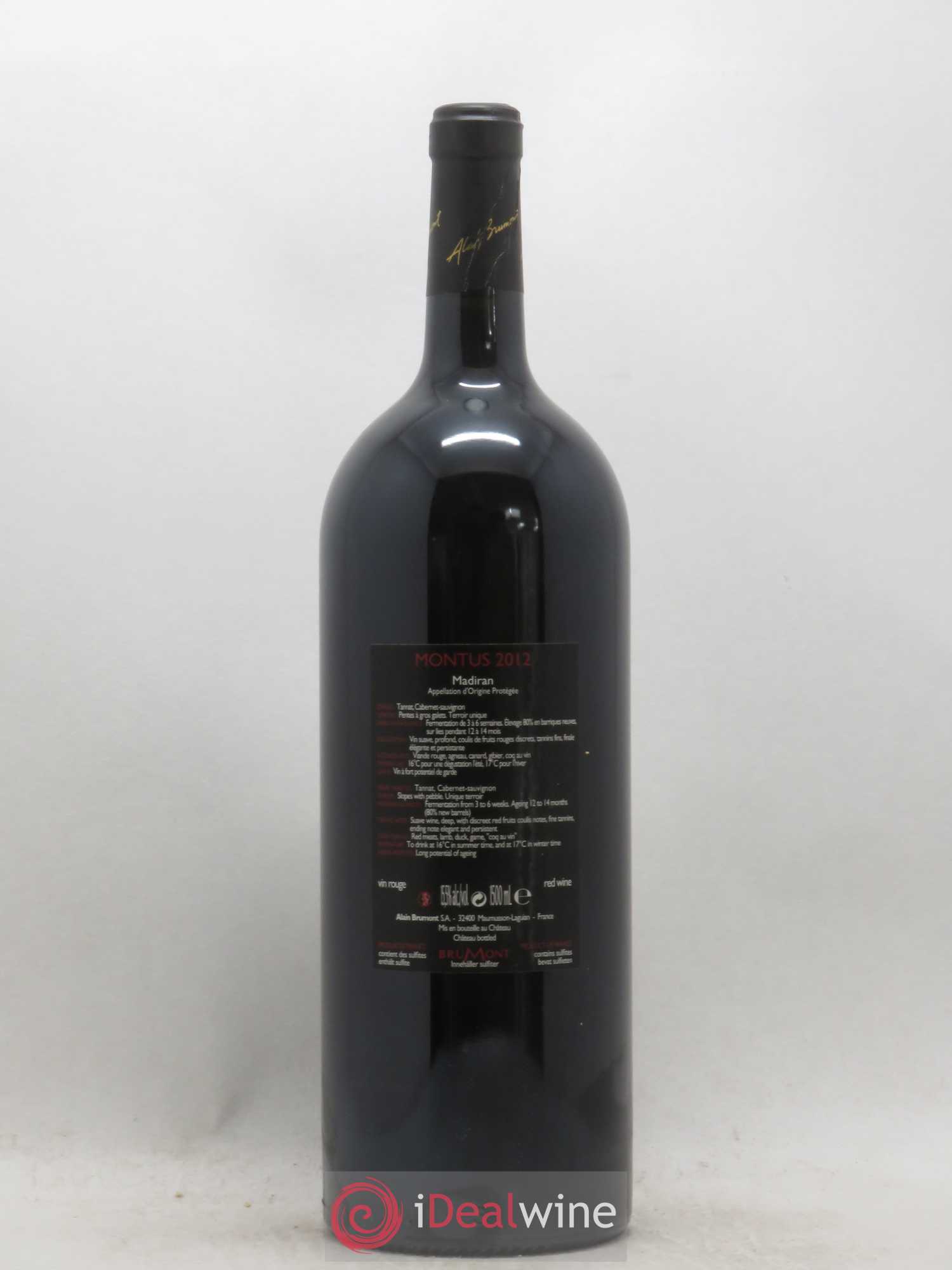 Madiran Château Montus Alain Brumont 2012 - Lot de 1 magnum - 1