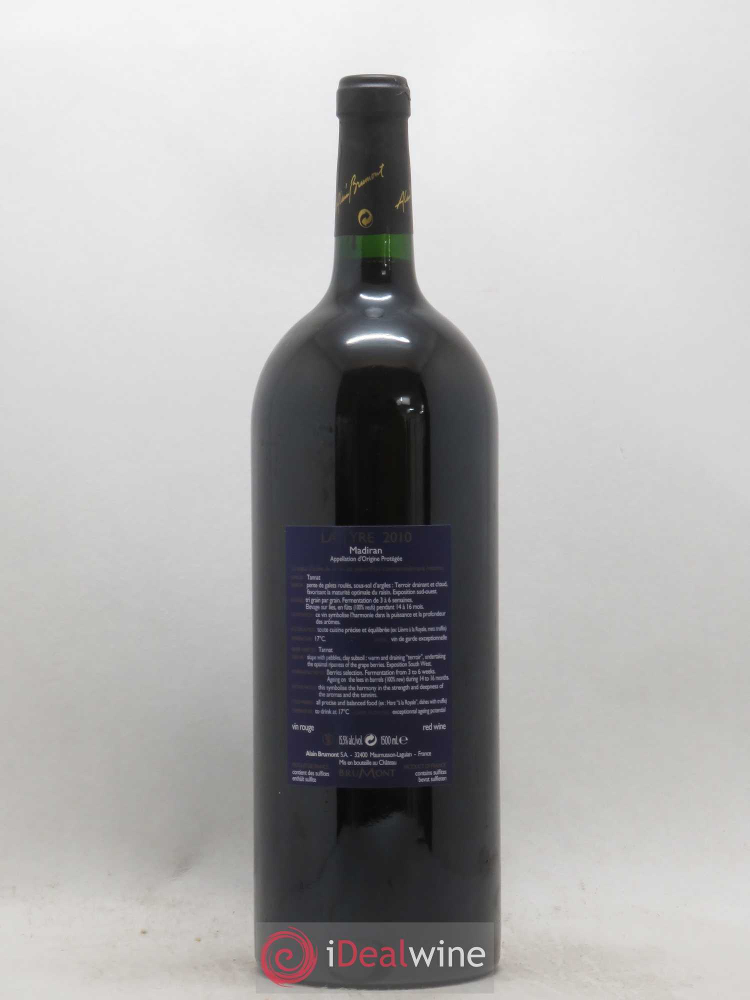 Madiran Château Montus-La Tyre Alain Brumont 2010 - Lot de 1 magnum - 1