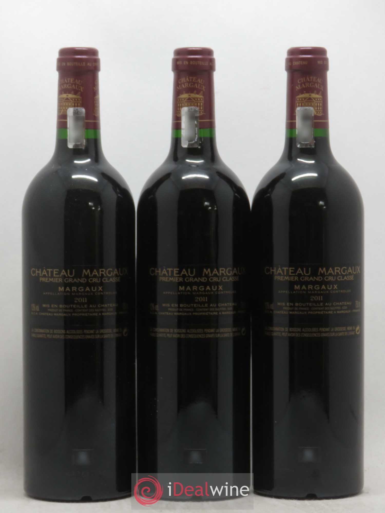 Château Margaux 1er Grand Cru Classé 2011 - Lot de 3 bouteilles - 1