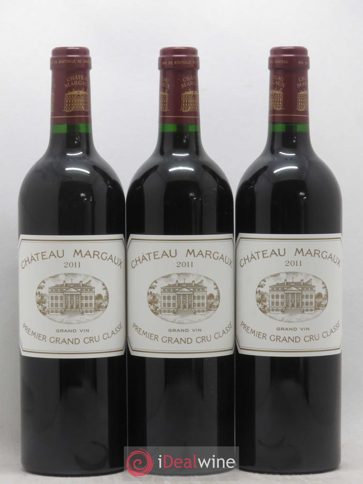 Château Margaux 1er Grand Cru Classé 2011 - Lot de 3 bouteilles - 0