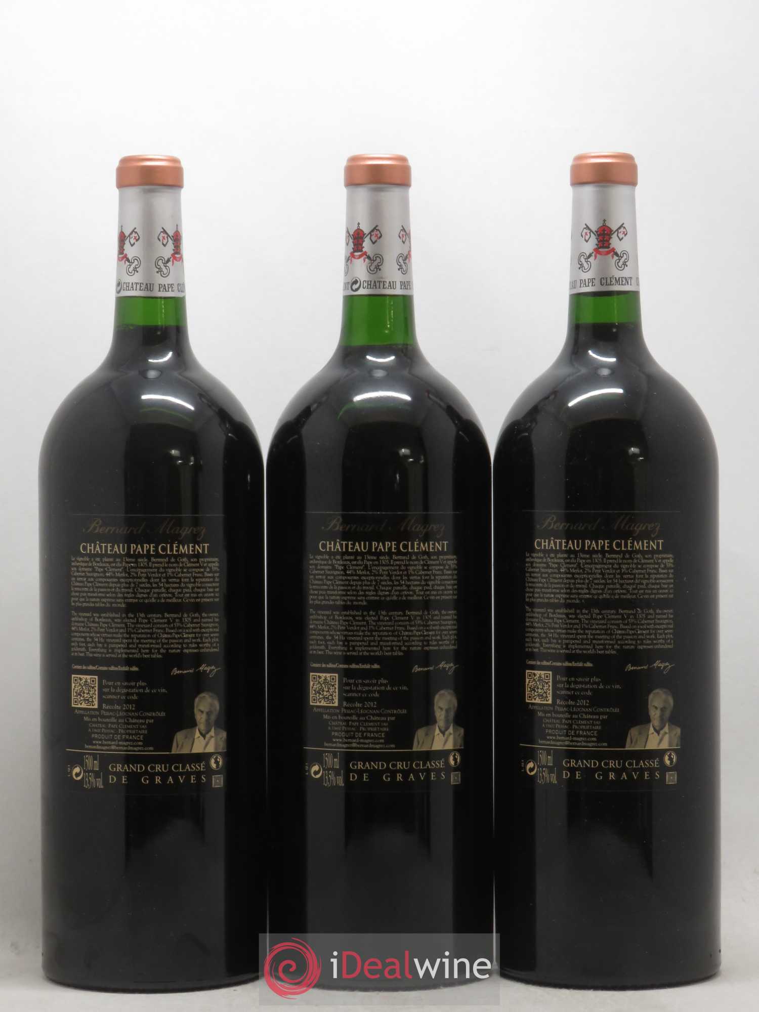 Château Pape Clément Cru Classé de Graves 2012 - Lot de 6 magnums - 2