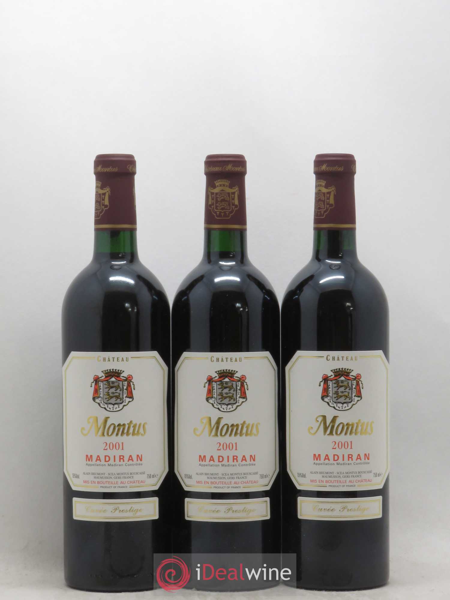 Madiran Château Montus-Prestige Alain Brumont 2001 - Lot de 6 bouteilles - 1