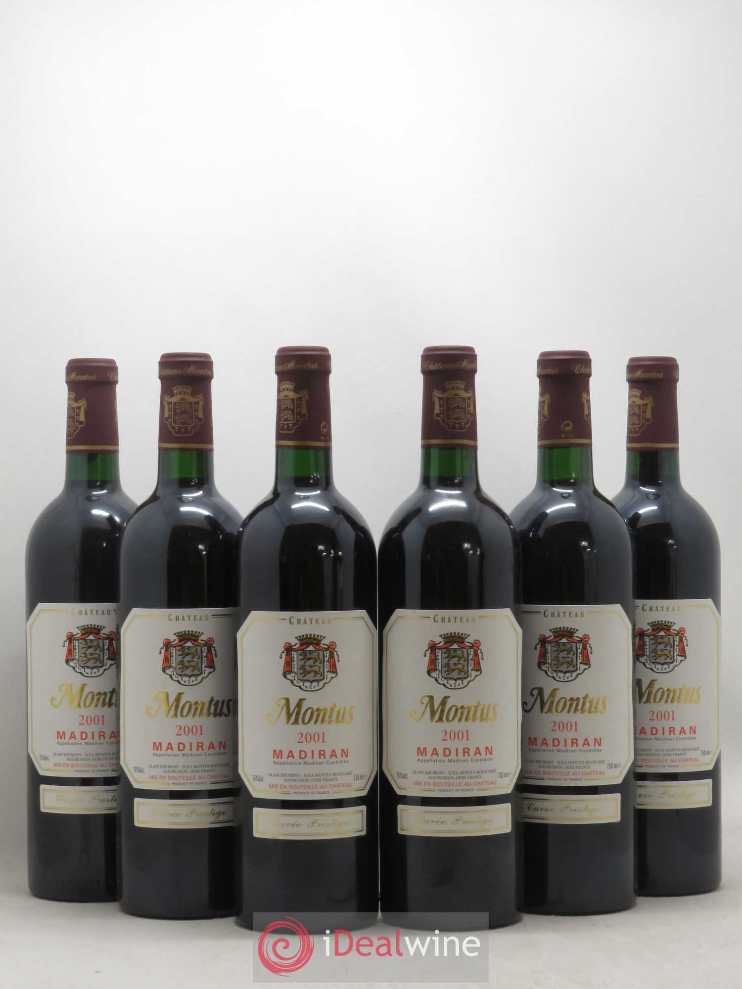 Madiran Château Montus-Prestige Alain Brumont 2001 - Lot de 6 bouteilles - 0