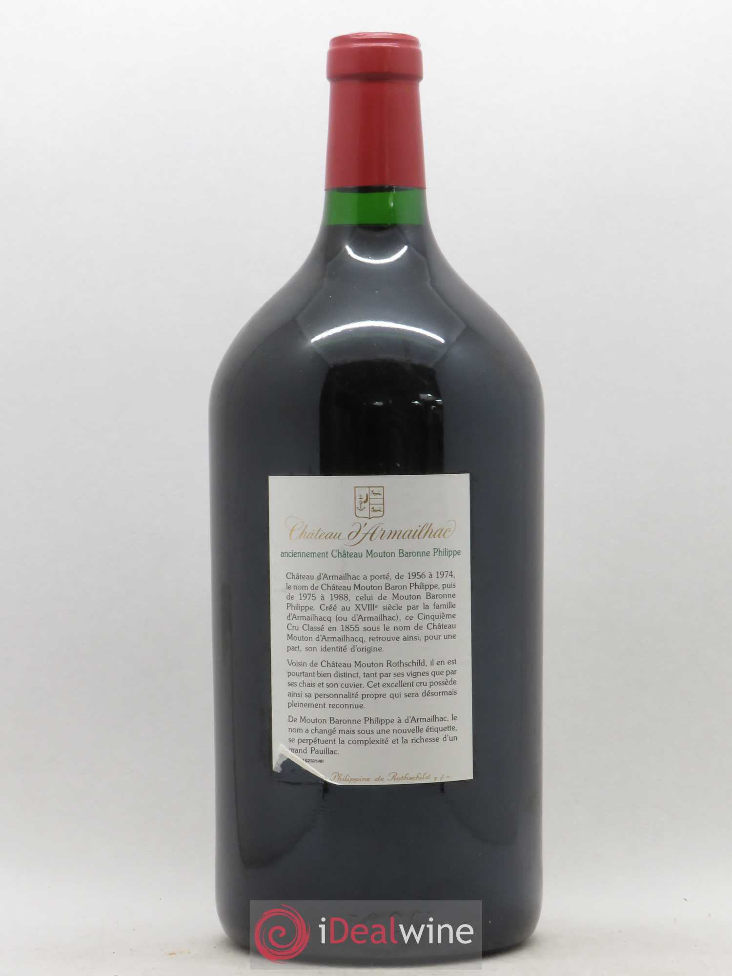 Château d' Armailhac - Mouton Baron(ne) Philippe 5ème Grand Cru Classé 1990 - Lot of 1 double magnum - 1