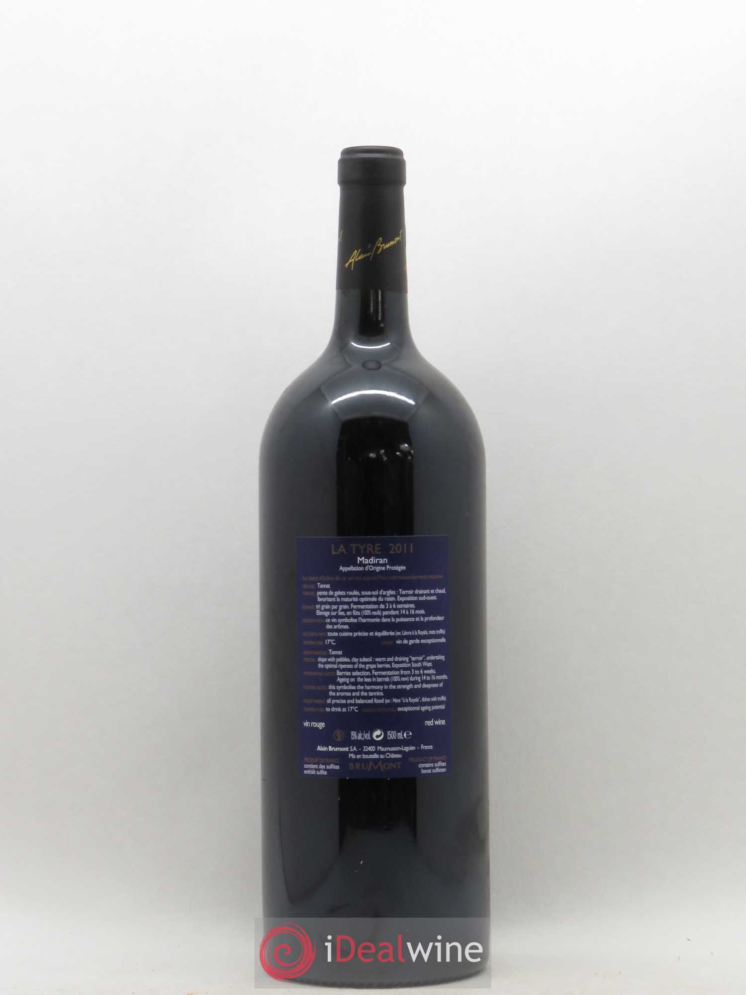 Madiran Château Montus-La Tyre Alain Brumont 2011 - Lot de 1 magnum - 1
