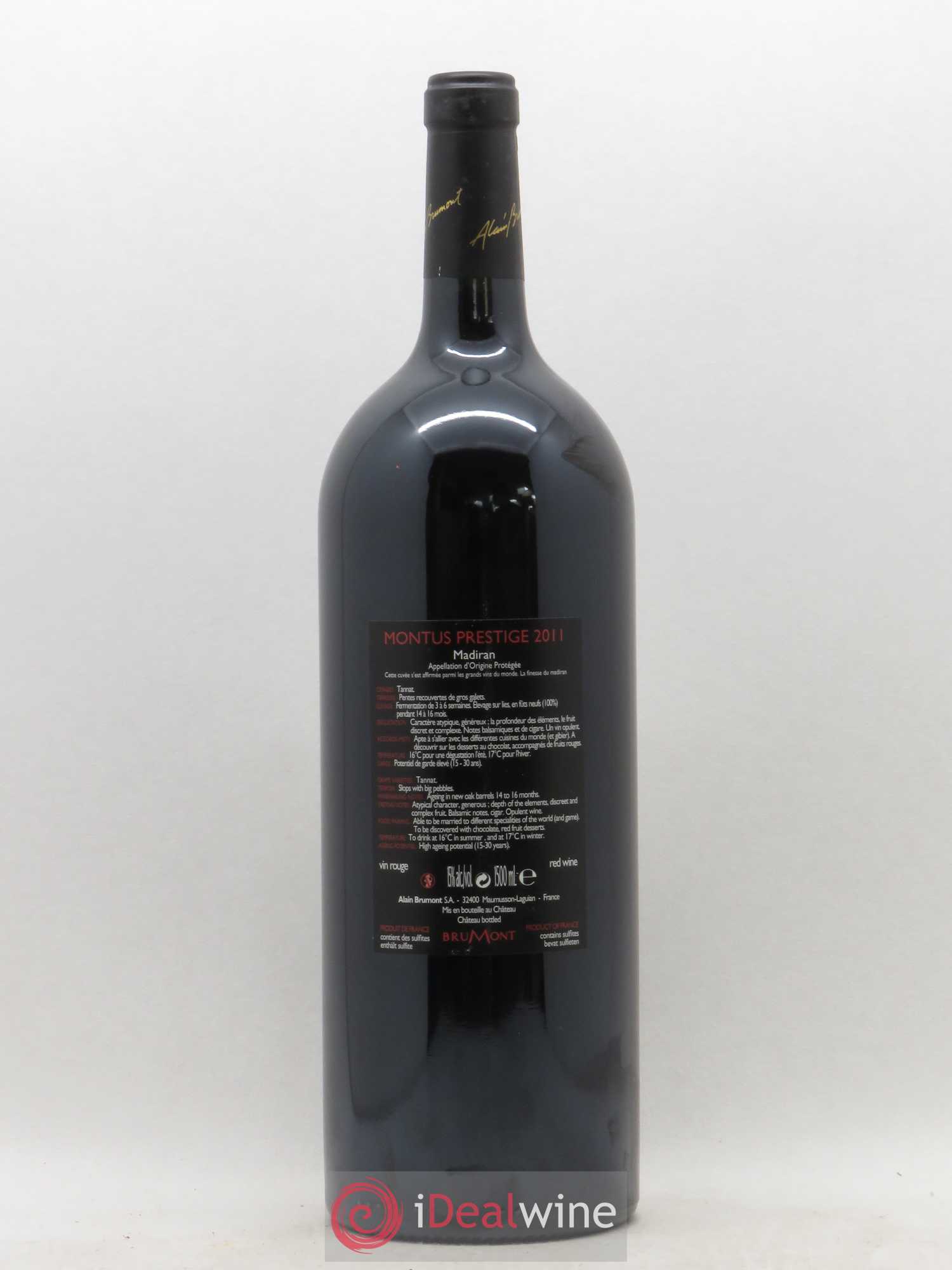 Madiran Château Montus-Prestige Alain Brumont 2011 - Lot de 1 magnum - 1