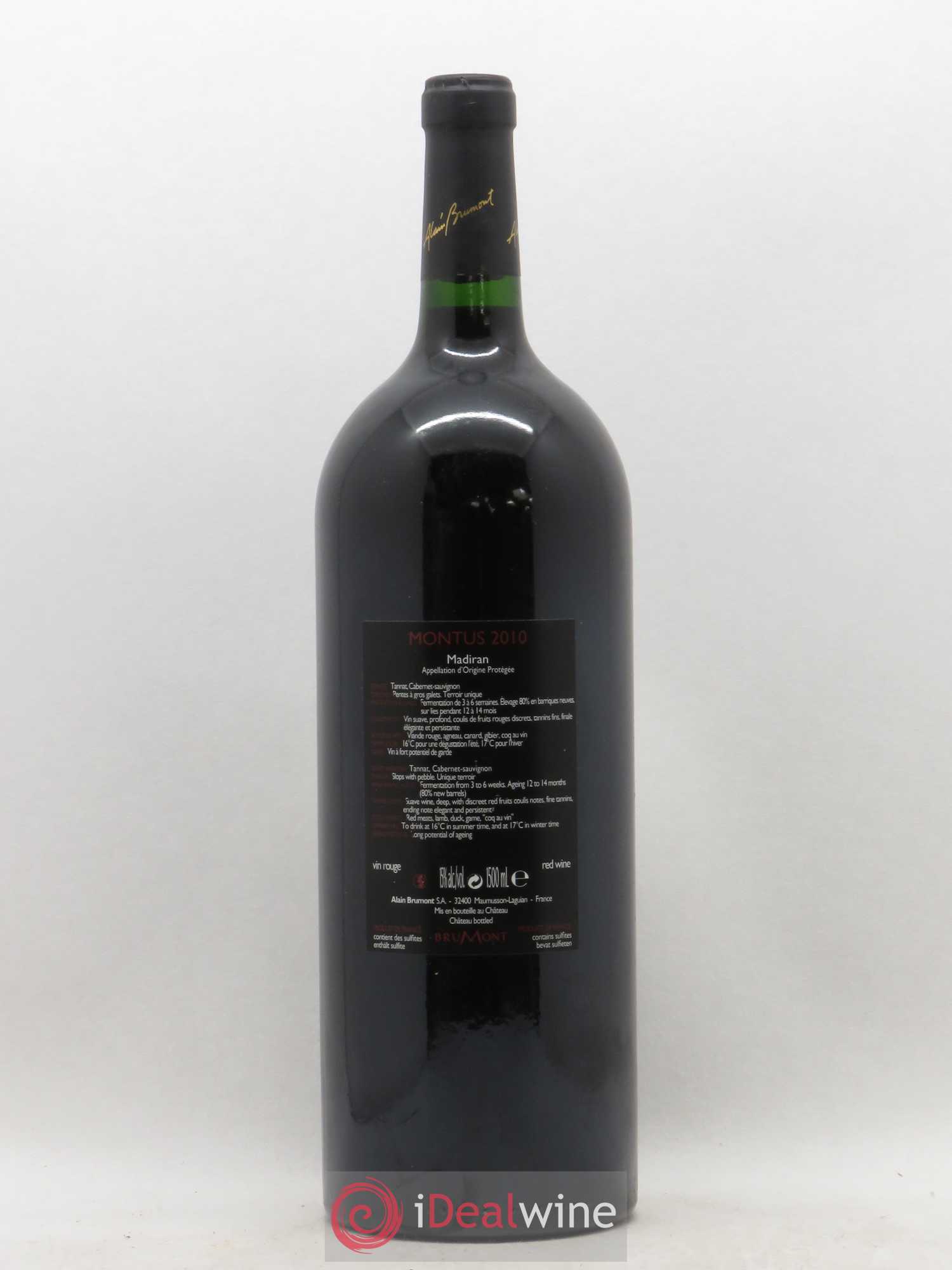 Madiran Château Montus Alain Brumont 2010 - Lot de 1 magnum - 1